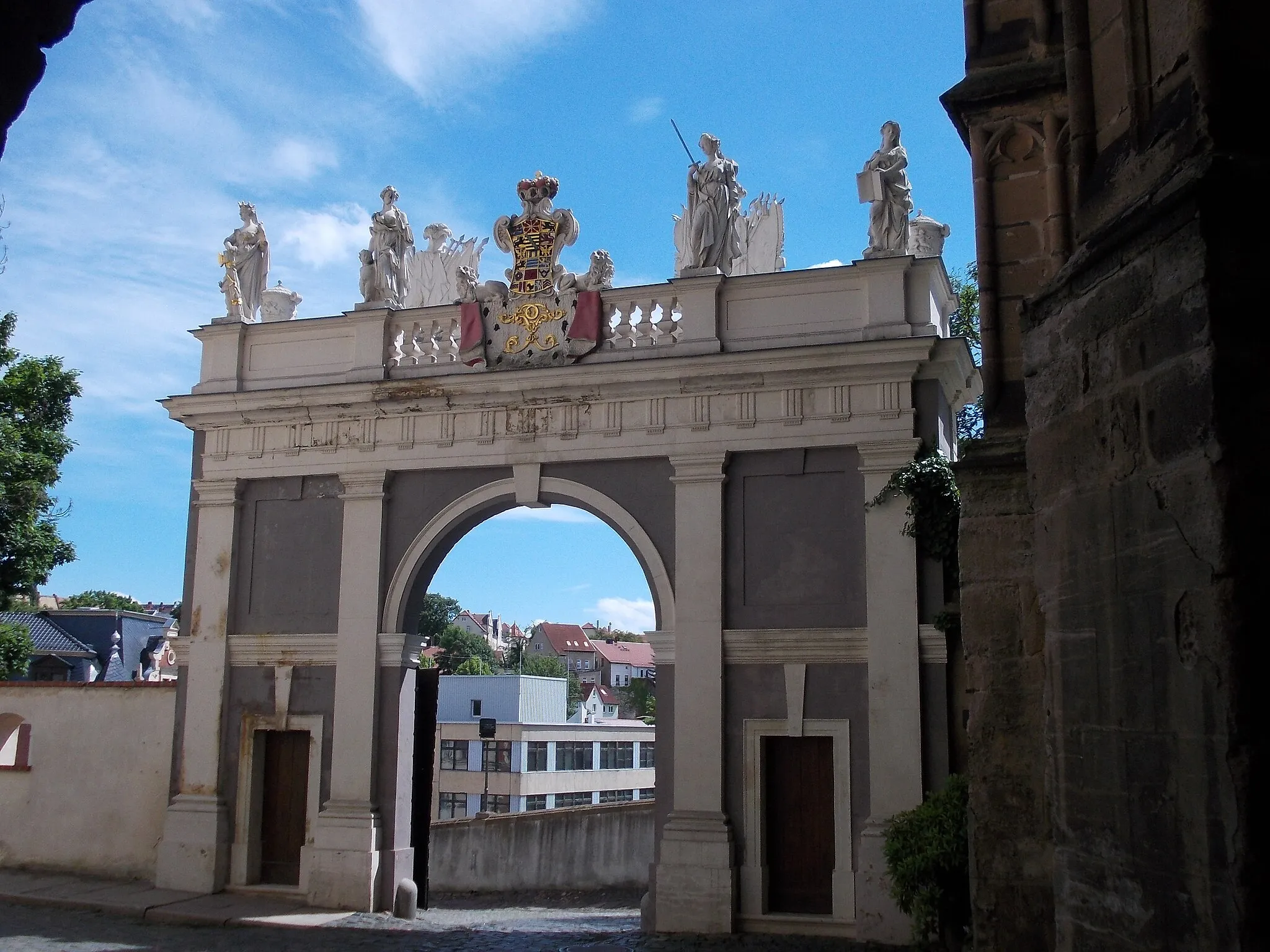 Photo showing: Triumphal gate of Altenburg Castle (Thuringia)