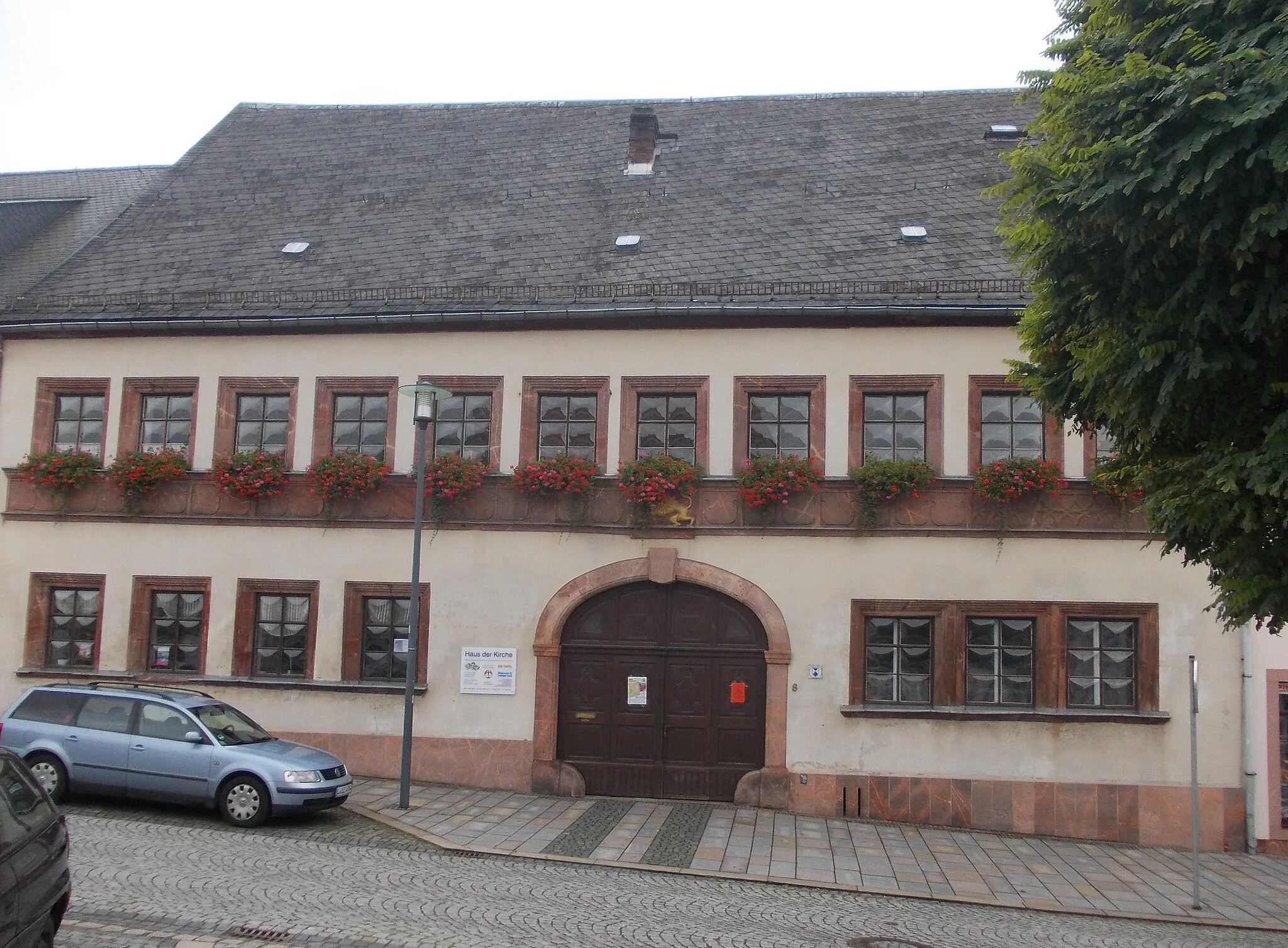 Photo showing: No.  8, market square in Geithain (Leipzig district, Saxony), former Golden Lion Inn
