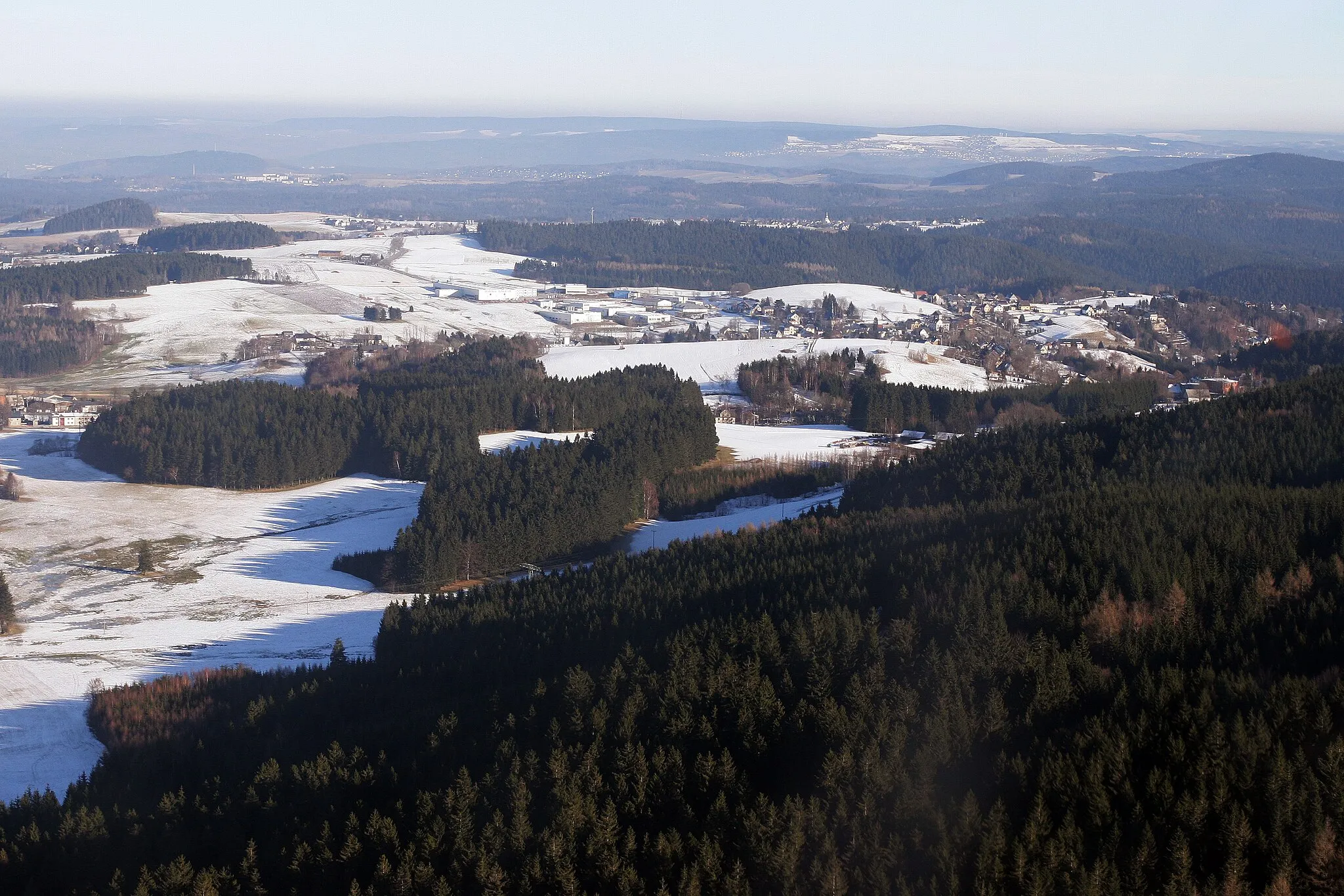 Photo showing: Luftaufnahme Gewerbegebiet Stützengrün vom Kuhberg aus