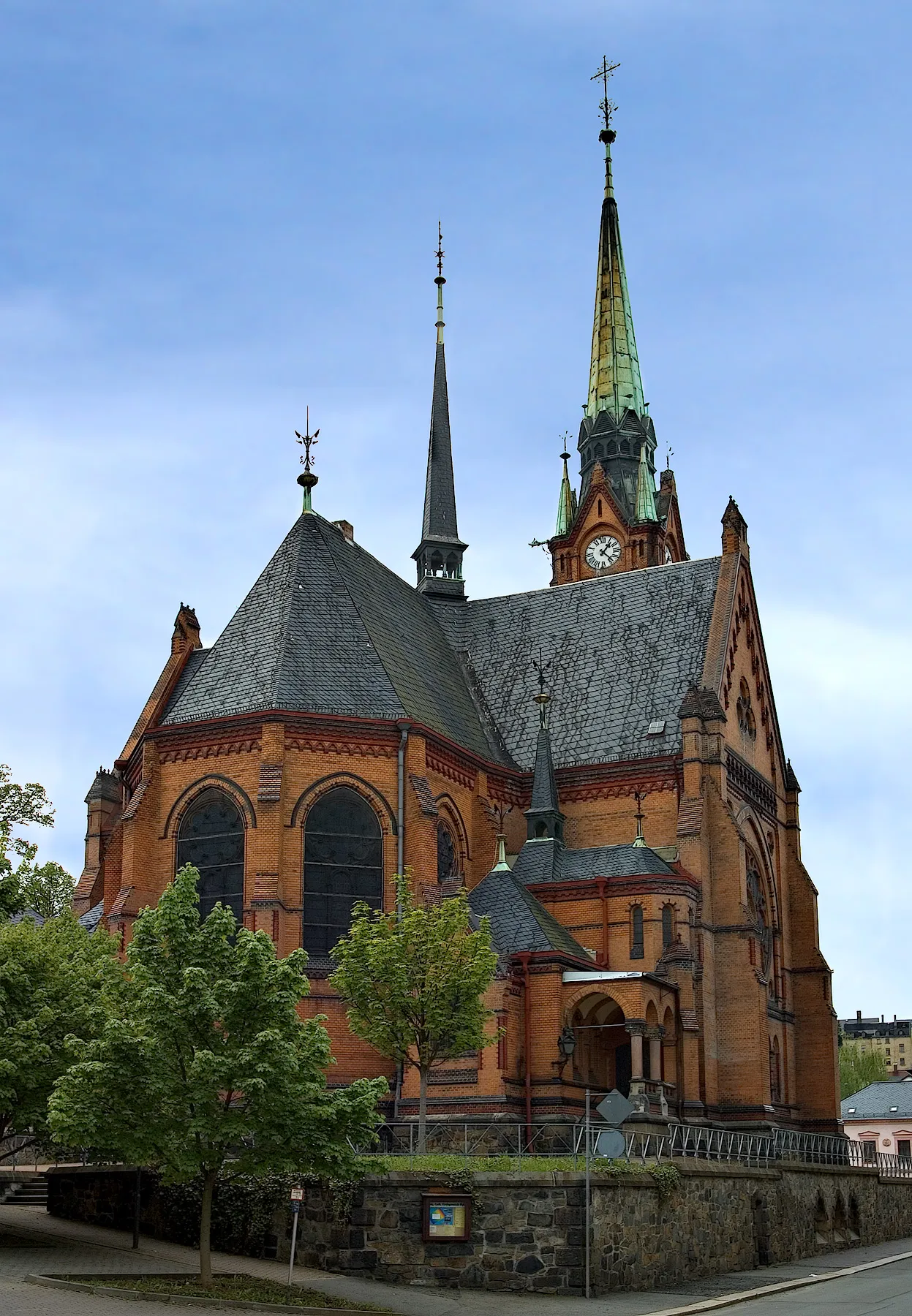 Photo showing: This image shows the church in Mylau (Saxony, Germany).