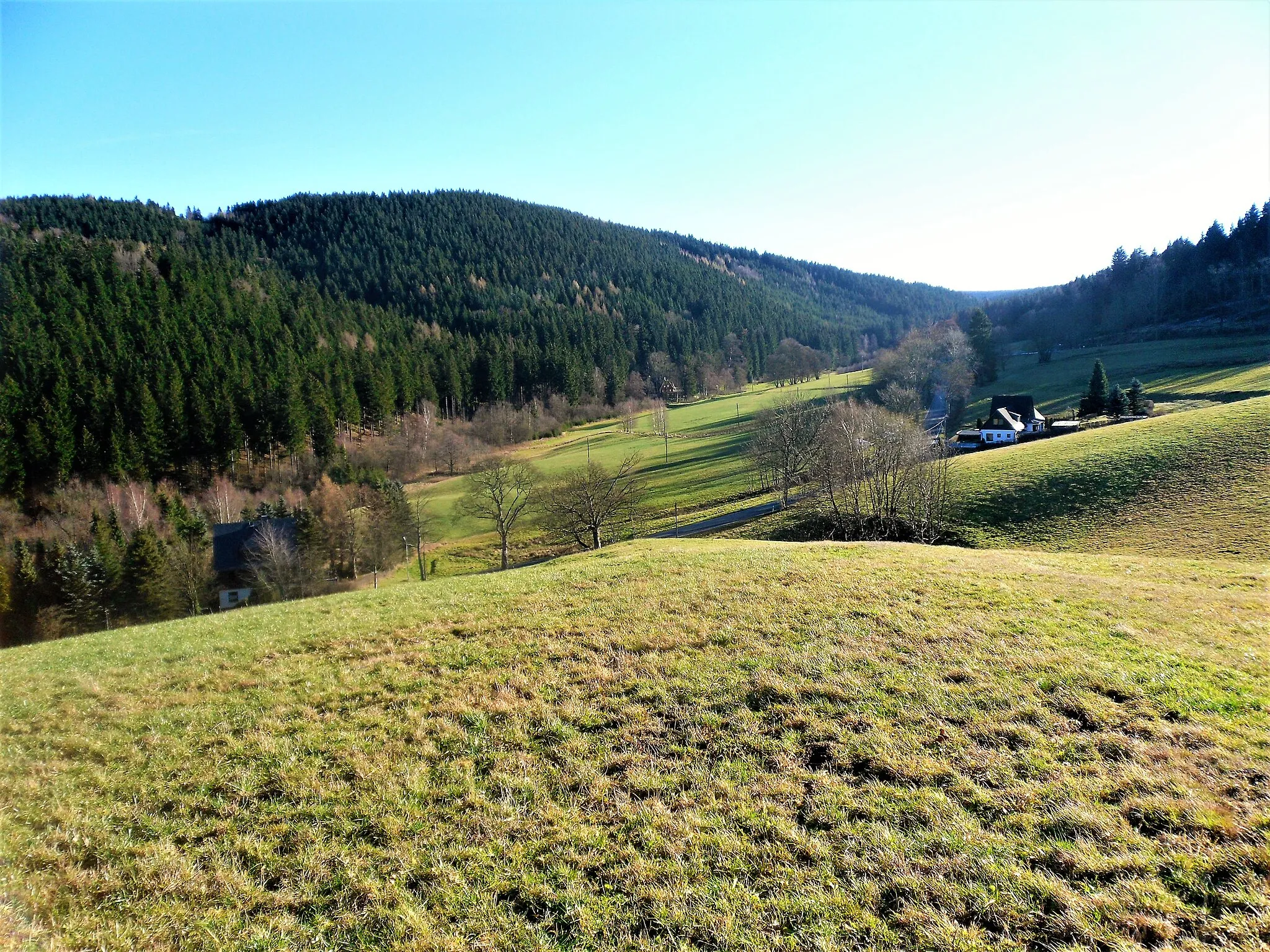 Photo showing: Oberpöbel in the Eastern Montanmountain  (Saxonia)