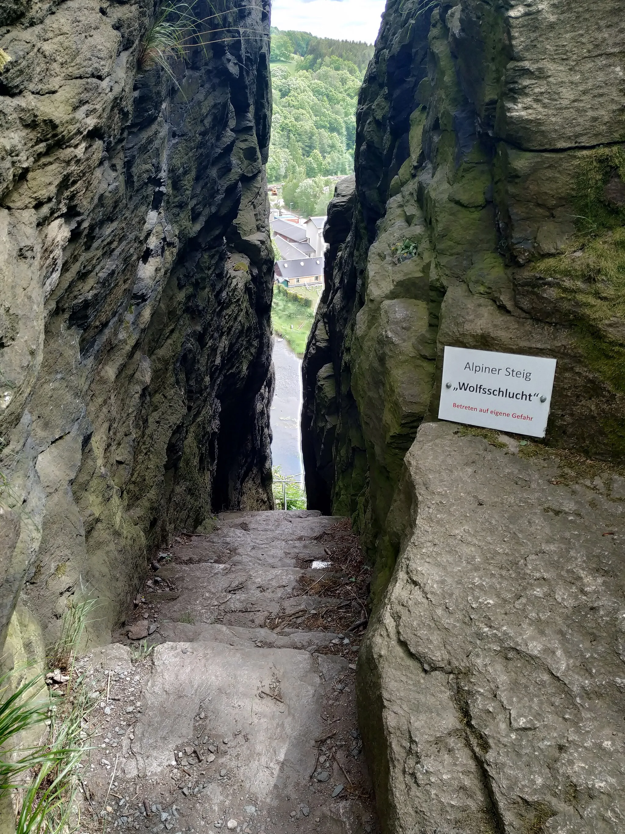 Photo showing: Wolfsschlucht in Wolkenstein, Erzgebirgskreis (Sachsen)