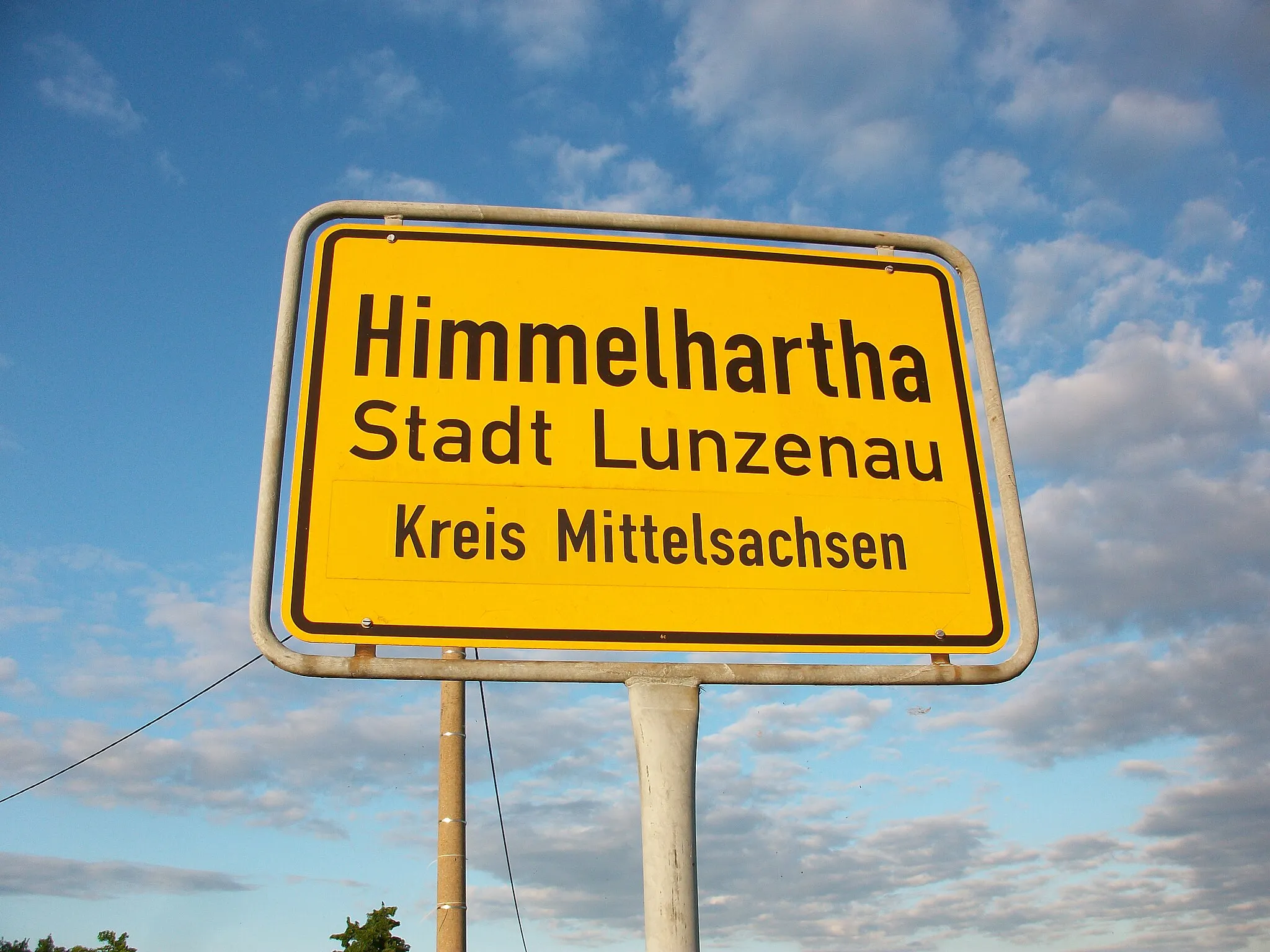 Photo showing: Himmelhartha, Ortseingangstafel