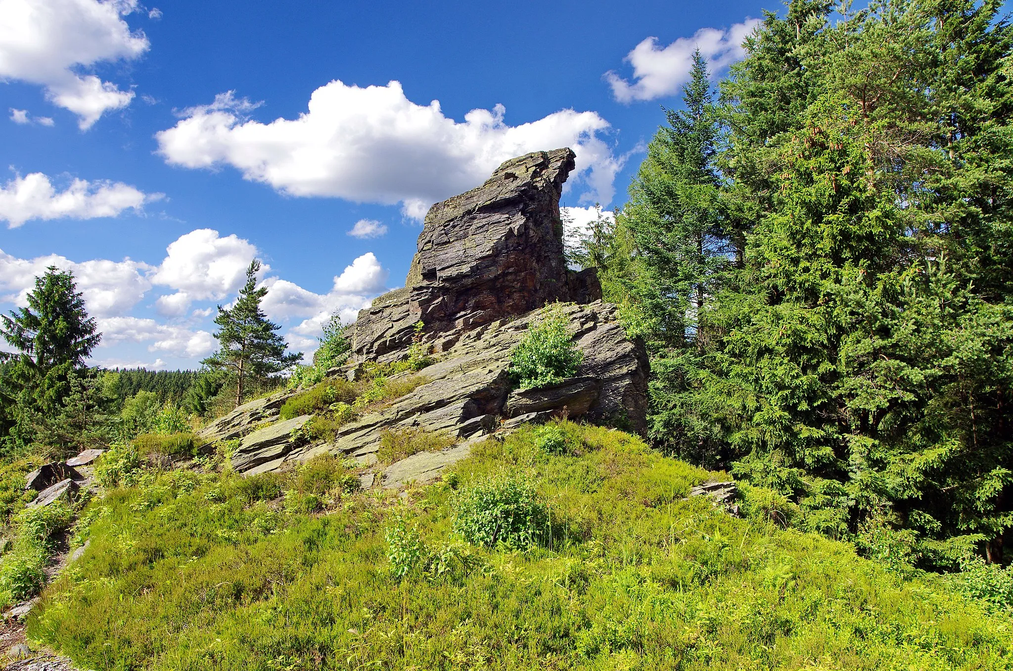 Photo showing: Přírodní památka Vysoký kámen, skalní útvar "zobák", okres Sokolov