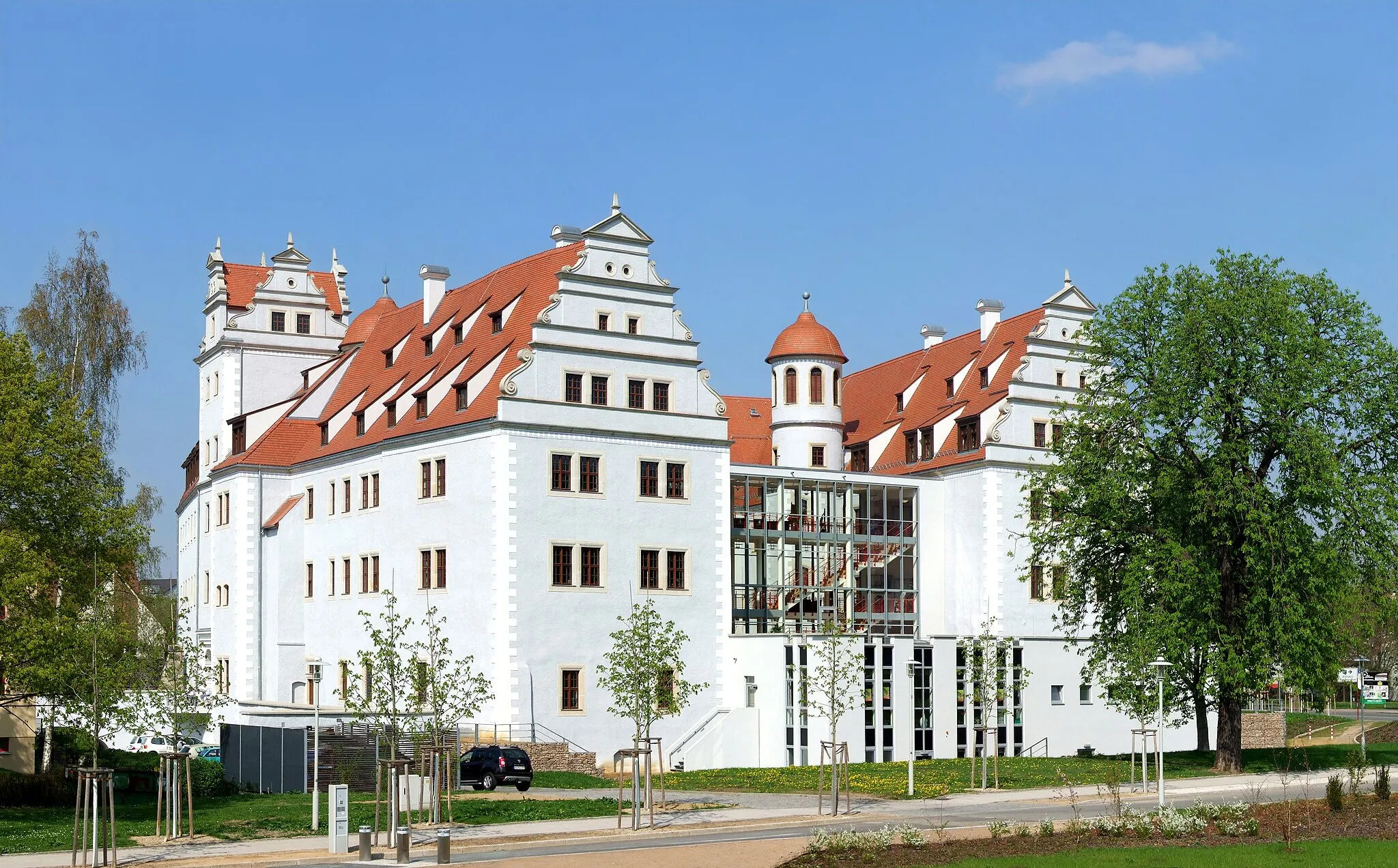 Photo showing: Schloß Osterstein in Zwickau/Sachsen. Das Bild wurde aus sechs Einzelbildern zusammengesetzt.