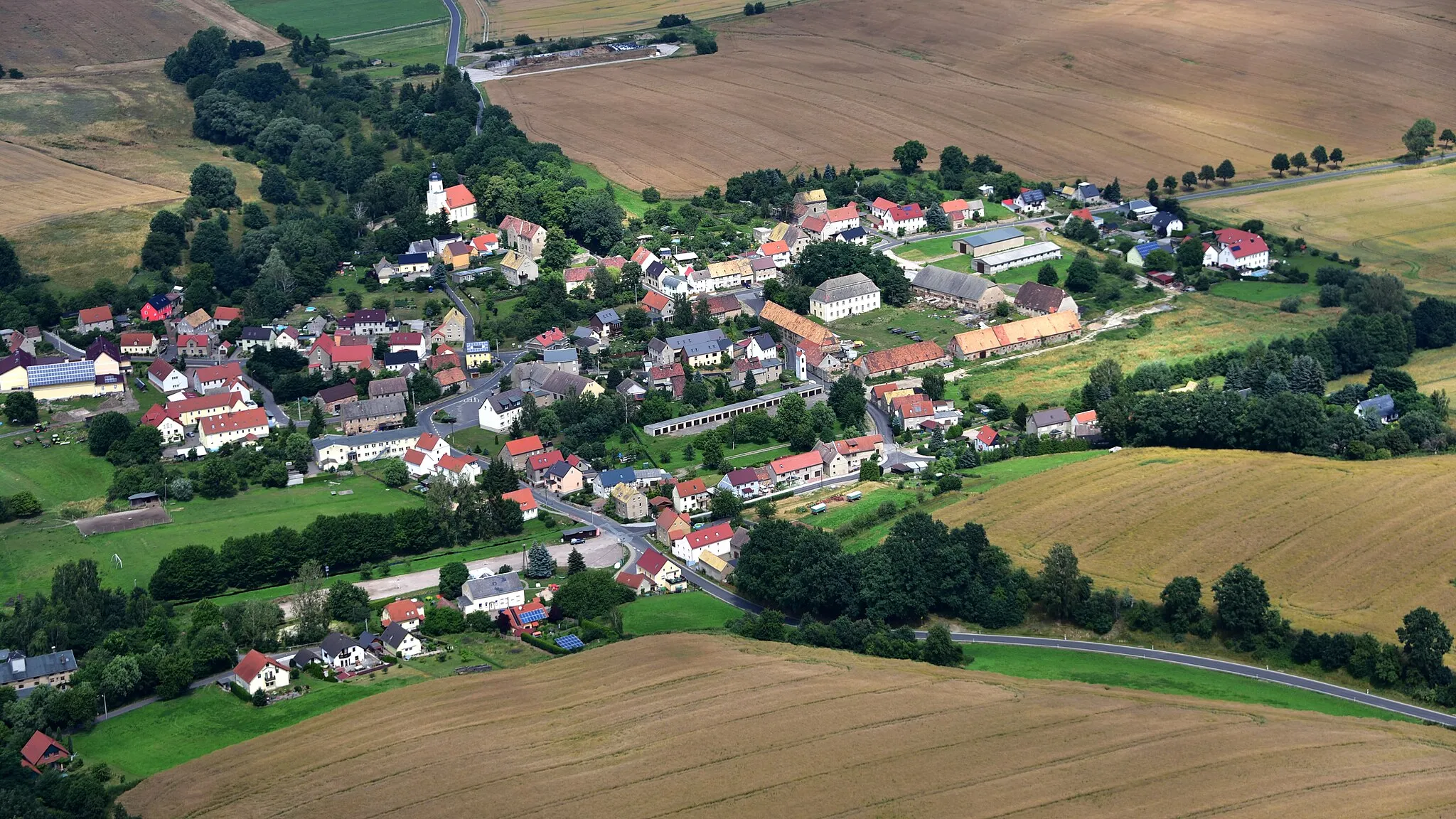 Photo showing: Mahlis, Luftaufnahme (2017)