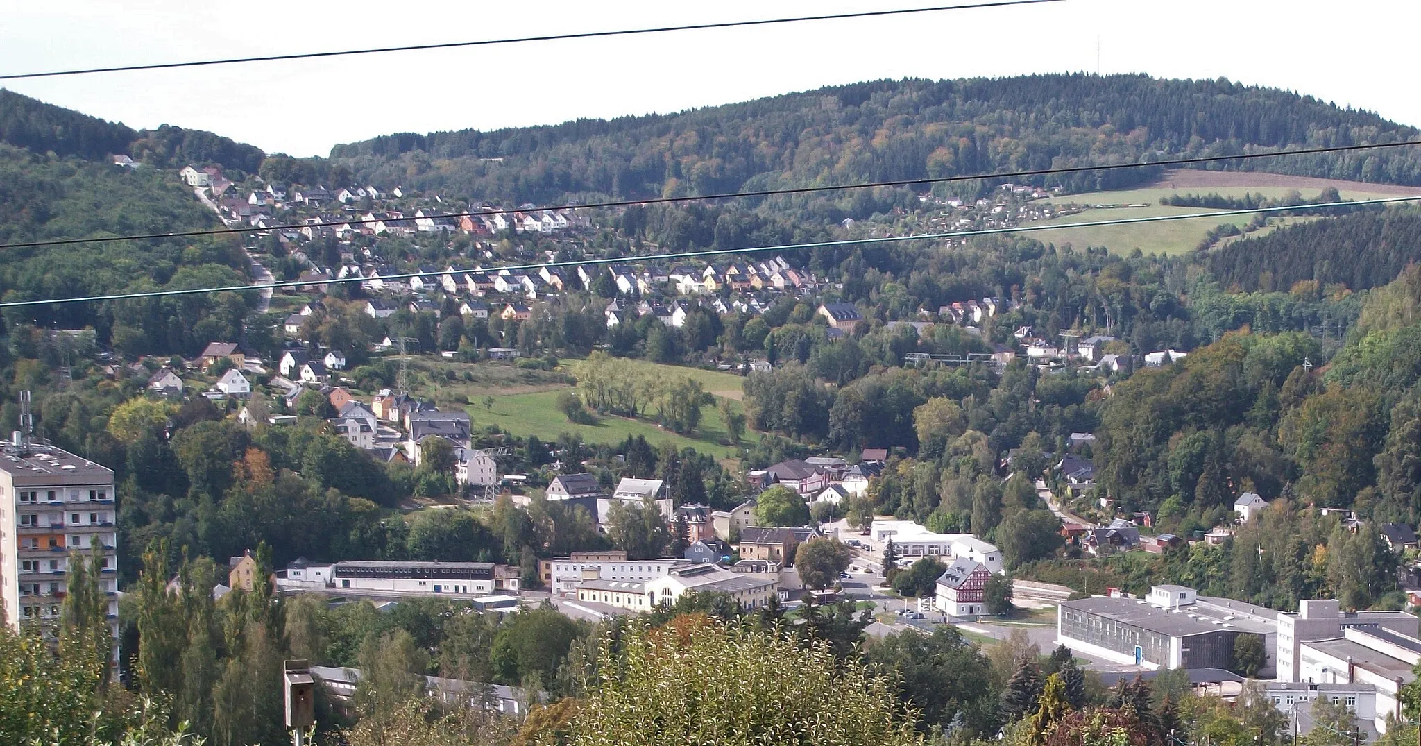 Photo showing: Heidelsberg, Blick nach Neudörfel und Auerhammer