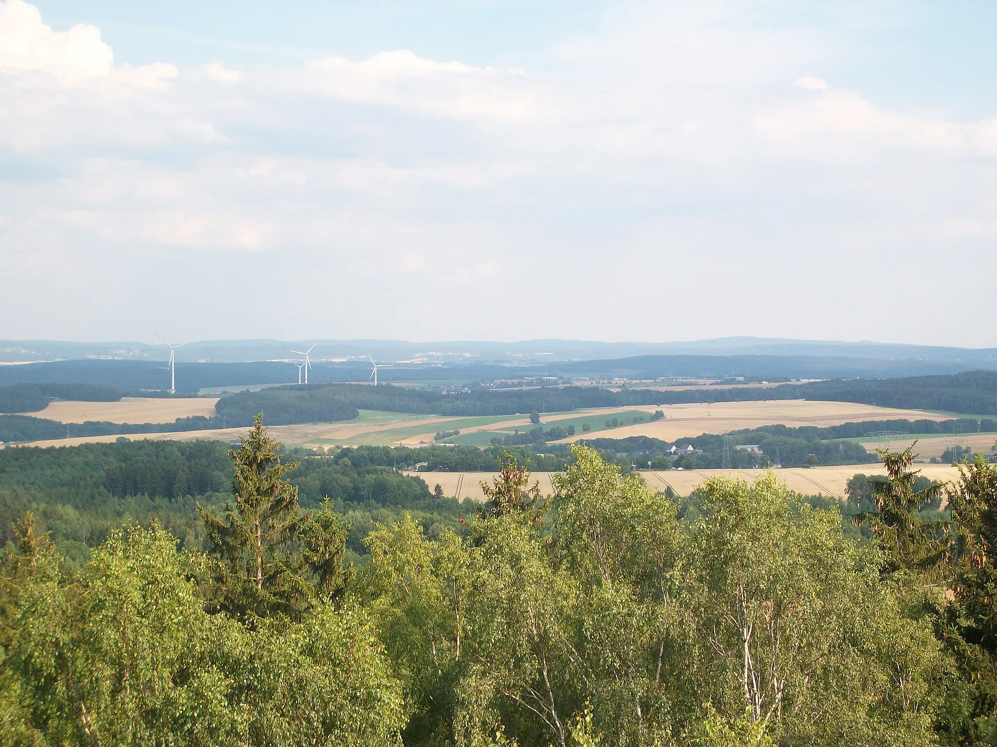 Photo showing: Kuhberg (Brockau), Ausblick auf das nördliche Vogtland
