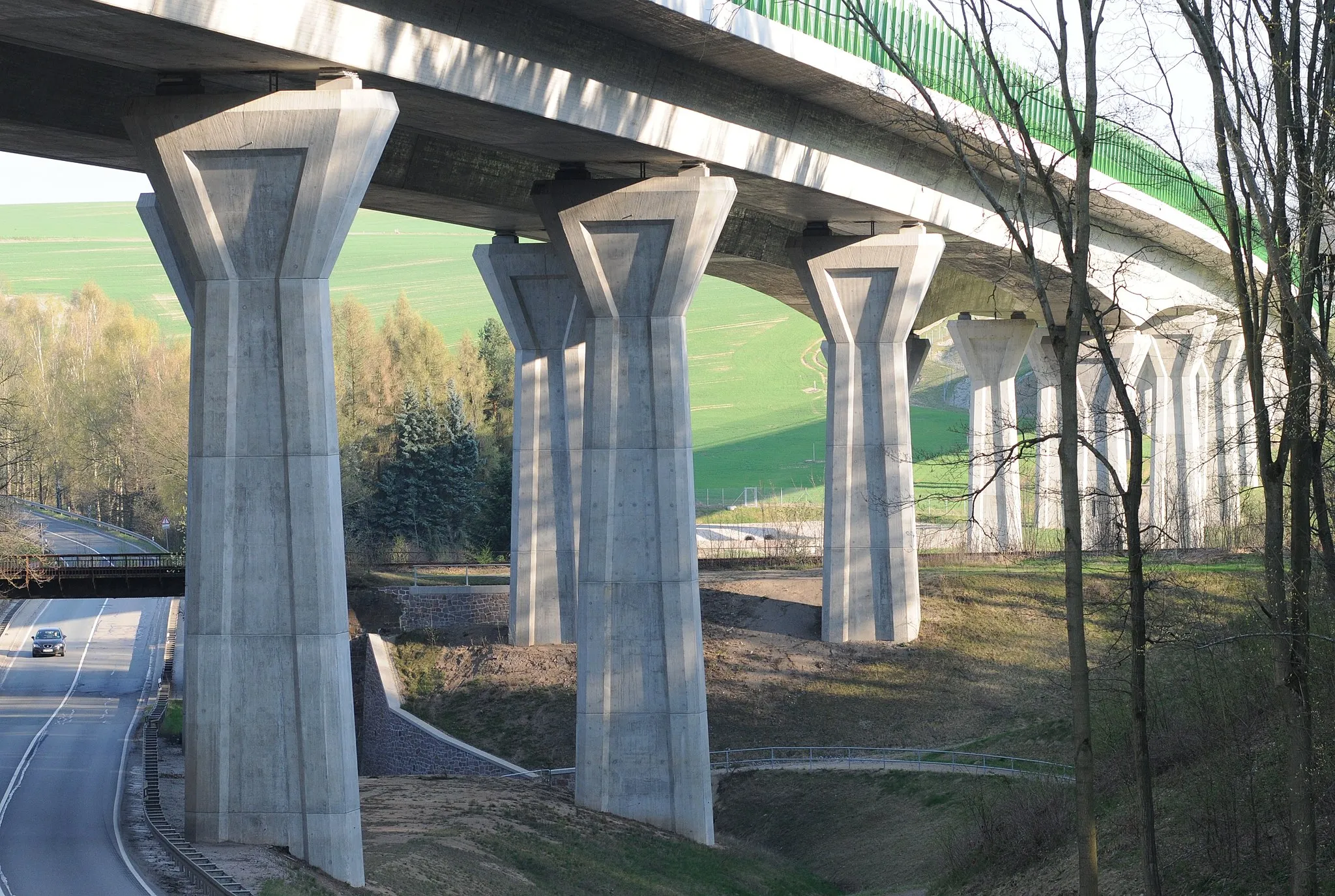 Photo showing: Bundesautobahn 72 bei Penig, Brücke über die Zwickauer Mulde