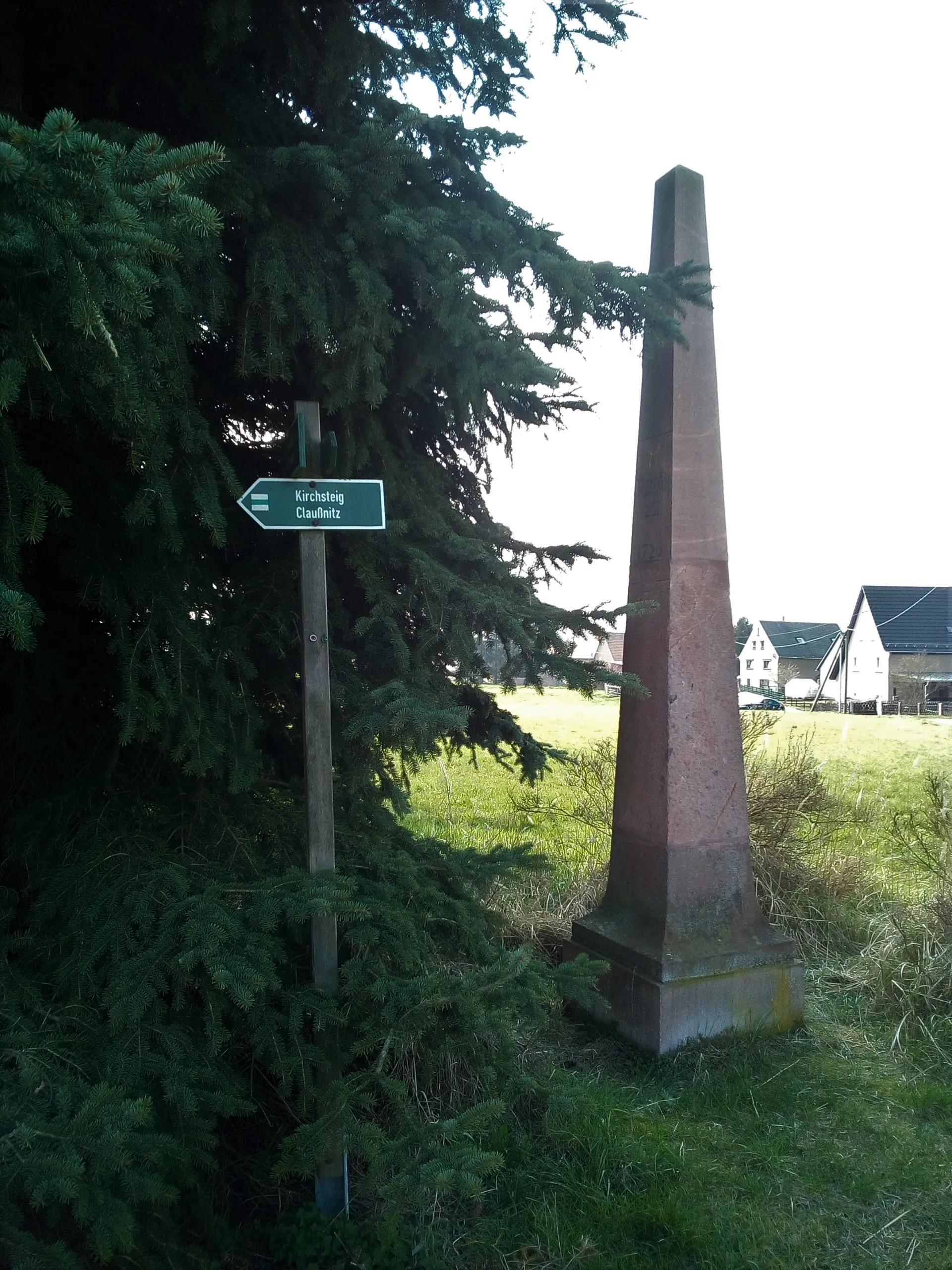 Photo showing: Postmeilensäule in Diethensdorf