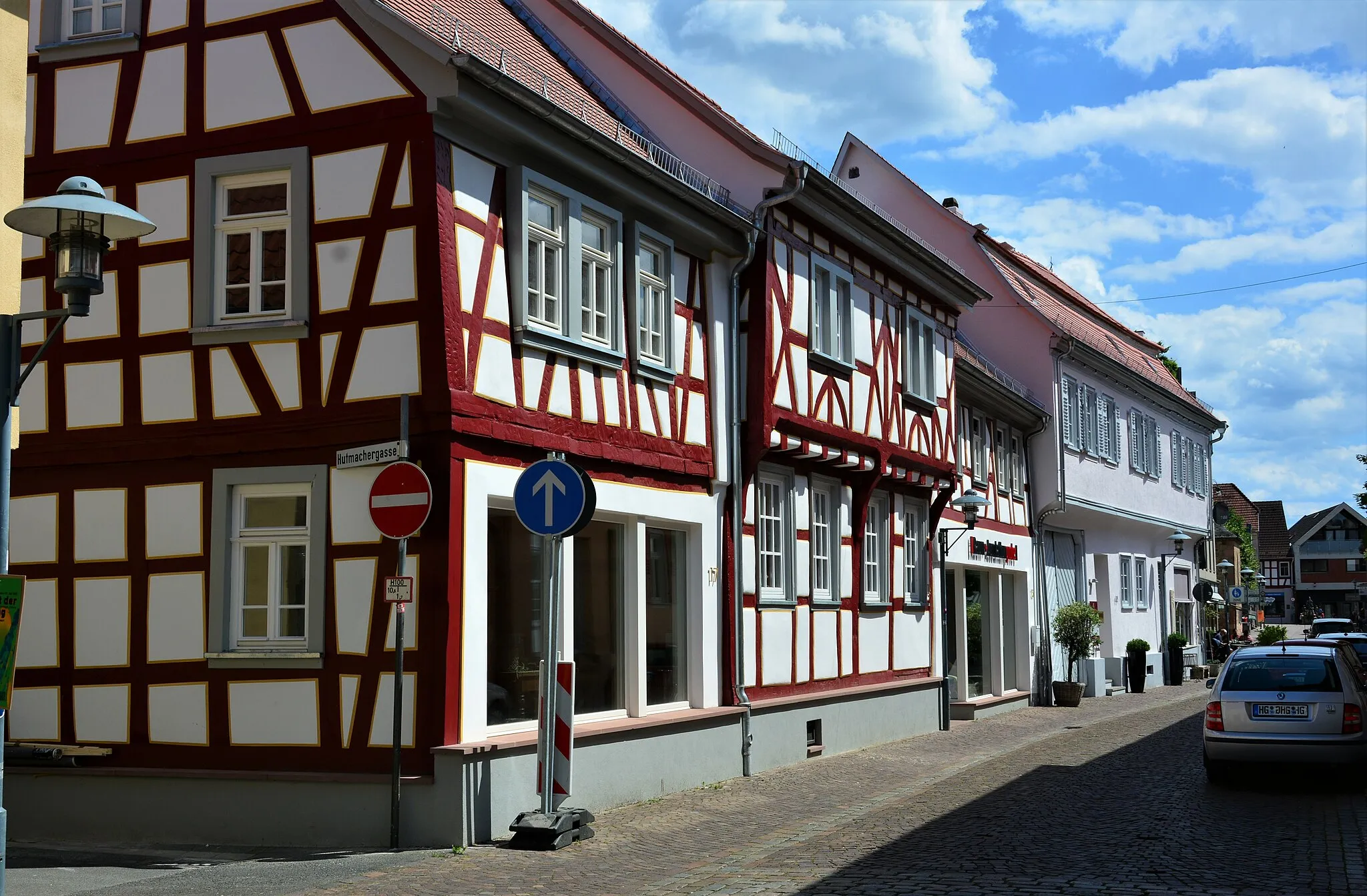 Photo showing: Blick durch die Steinstraße in Dieburg