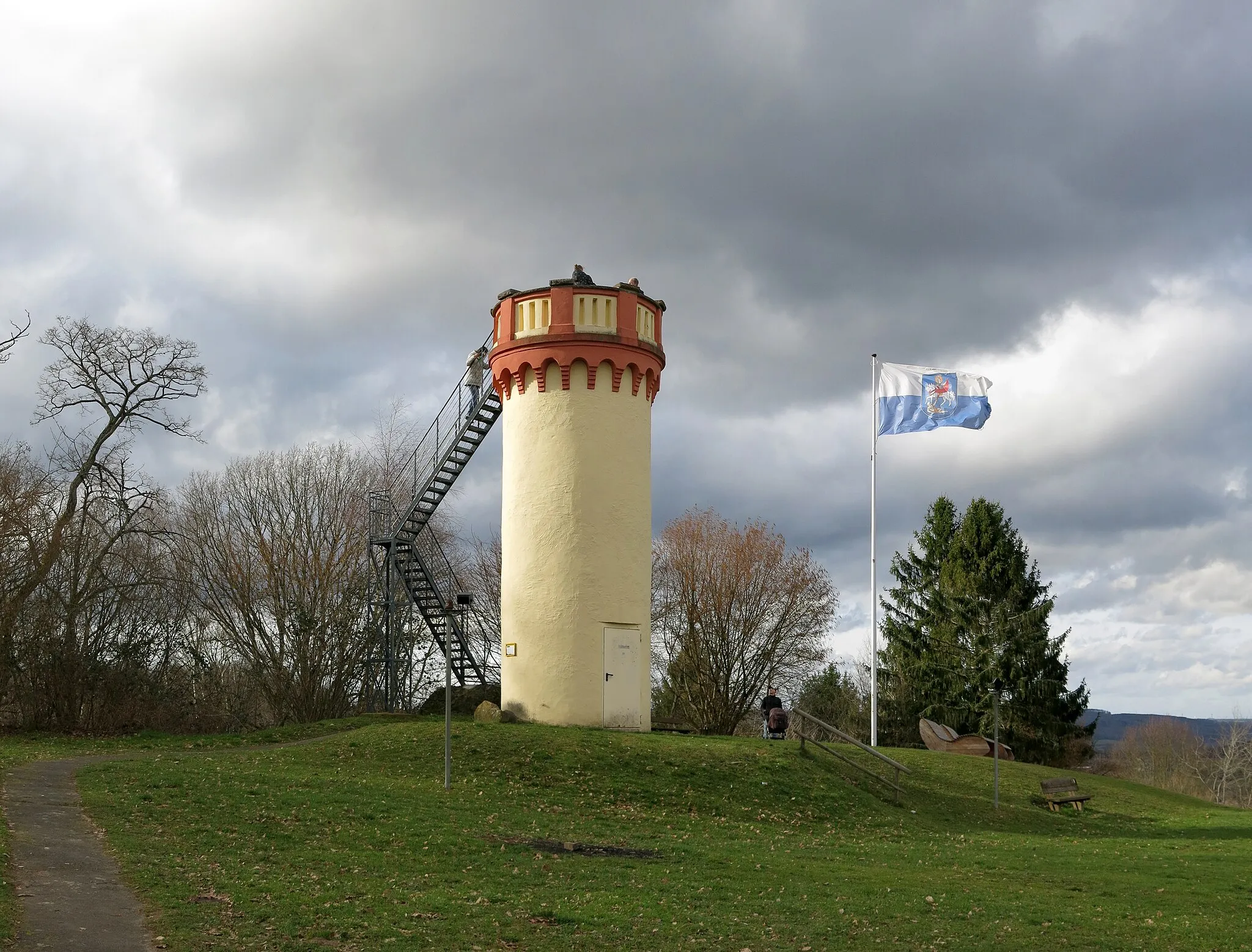 Photo showing: The watchtower on the Molkenberg in the near of Bad Orb, Hesse, Germany
