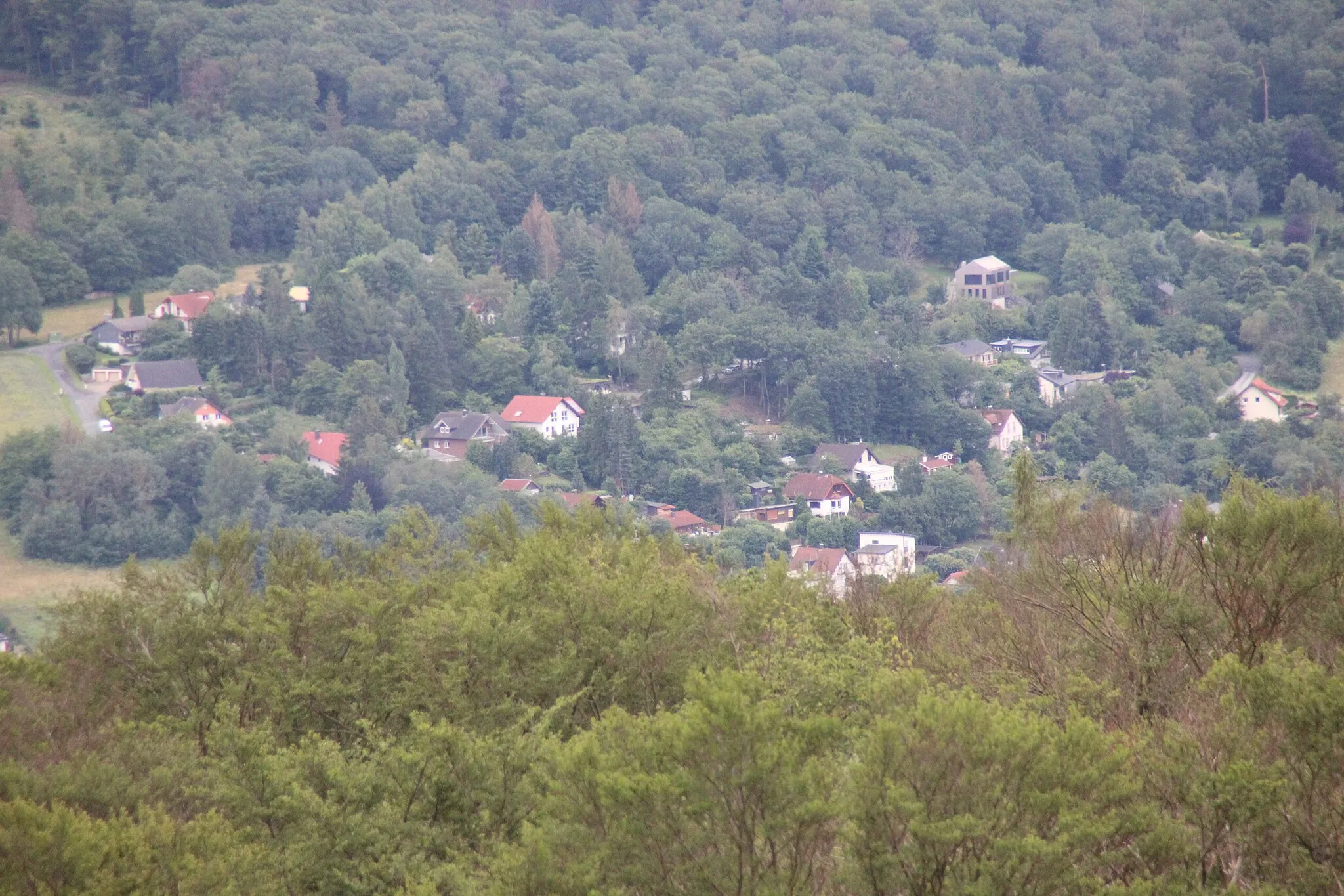 Photo showing: Dorfweil im hessischen Schmitten gesehen vom Aussichtsturm Pferdskopf