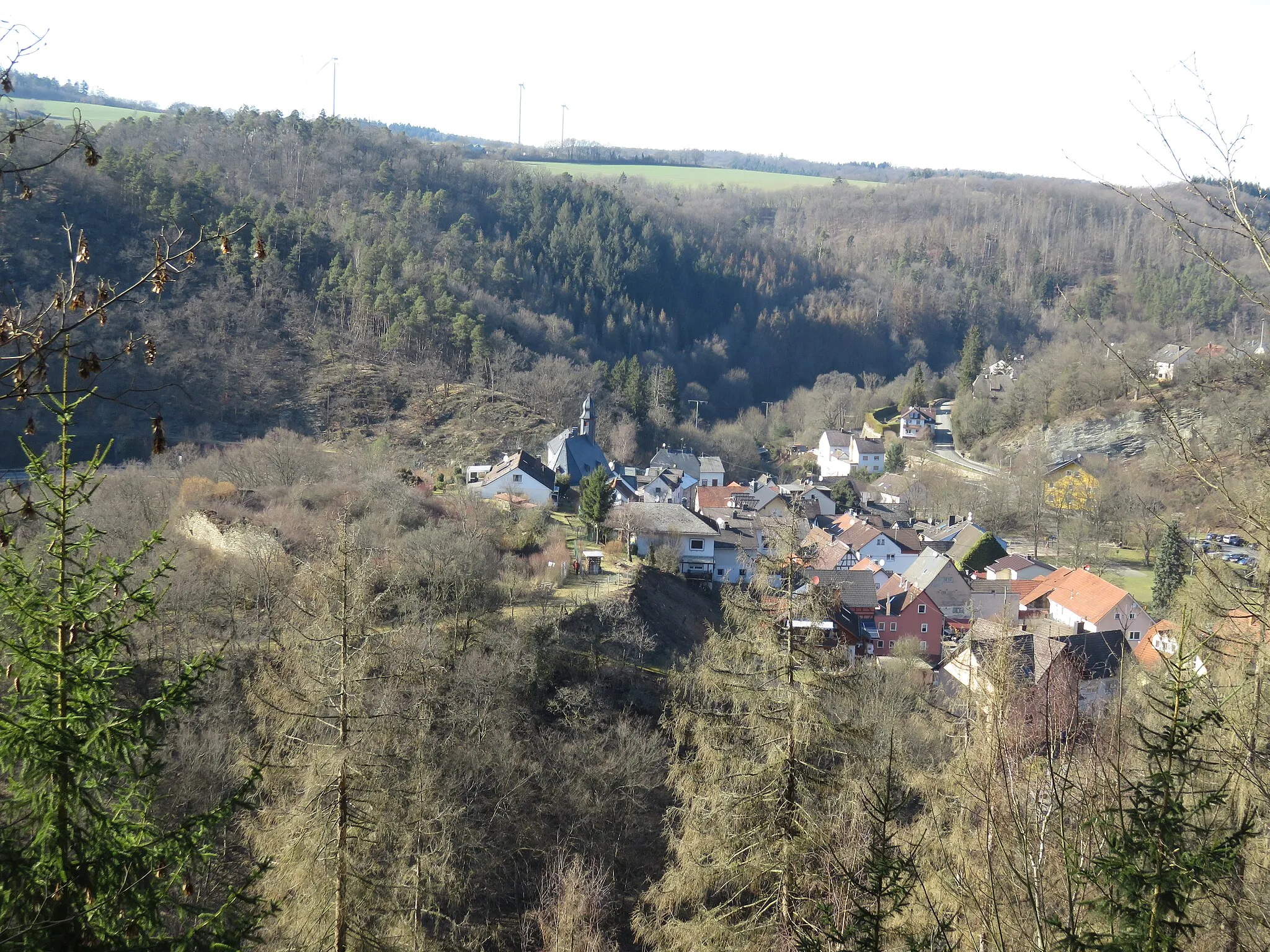 Photo showing: Adolfseck vom Aarhöhenweg gesehen