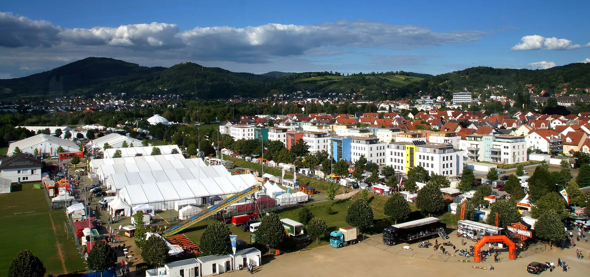 Photo showing: Bensheim am Hessentag von oben