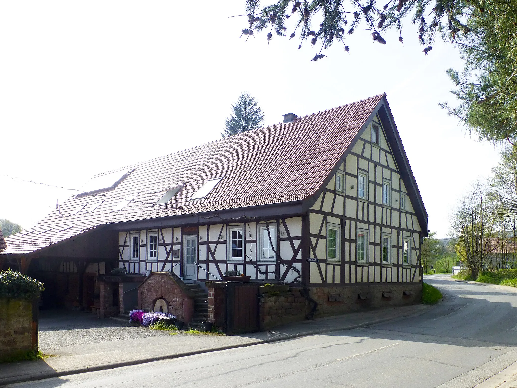 Photo showing: Fachwerkwohnhaus der Hintermühle in der Ellenbacher Straße 24 in Fürth im Odenwald