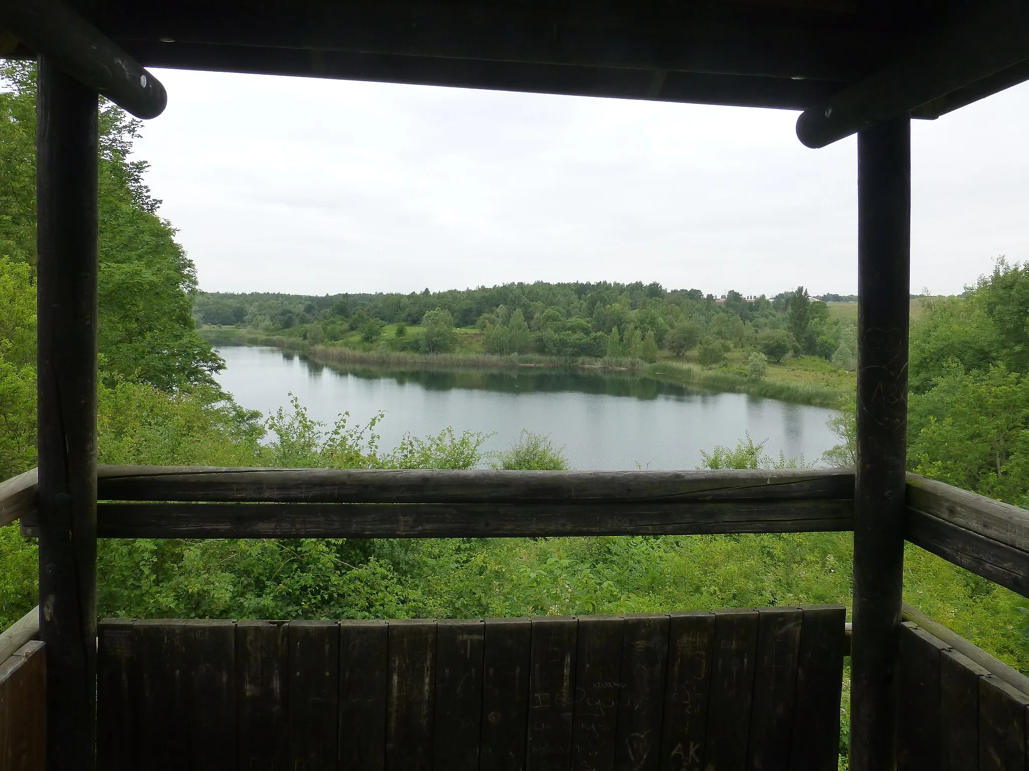 Photo showing: Blick vom Aussichtsturm 4 zum Silbersee