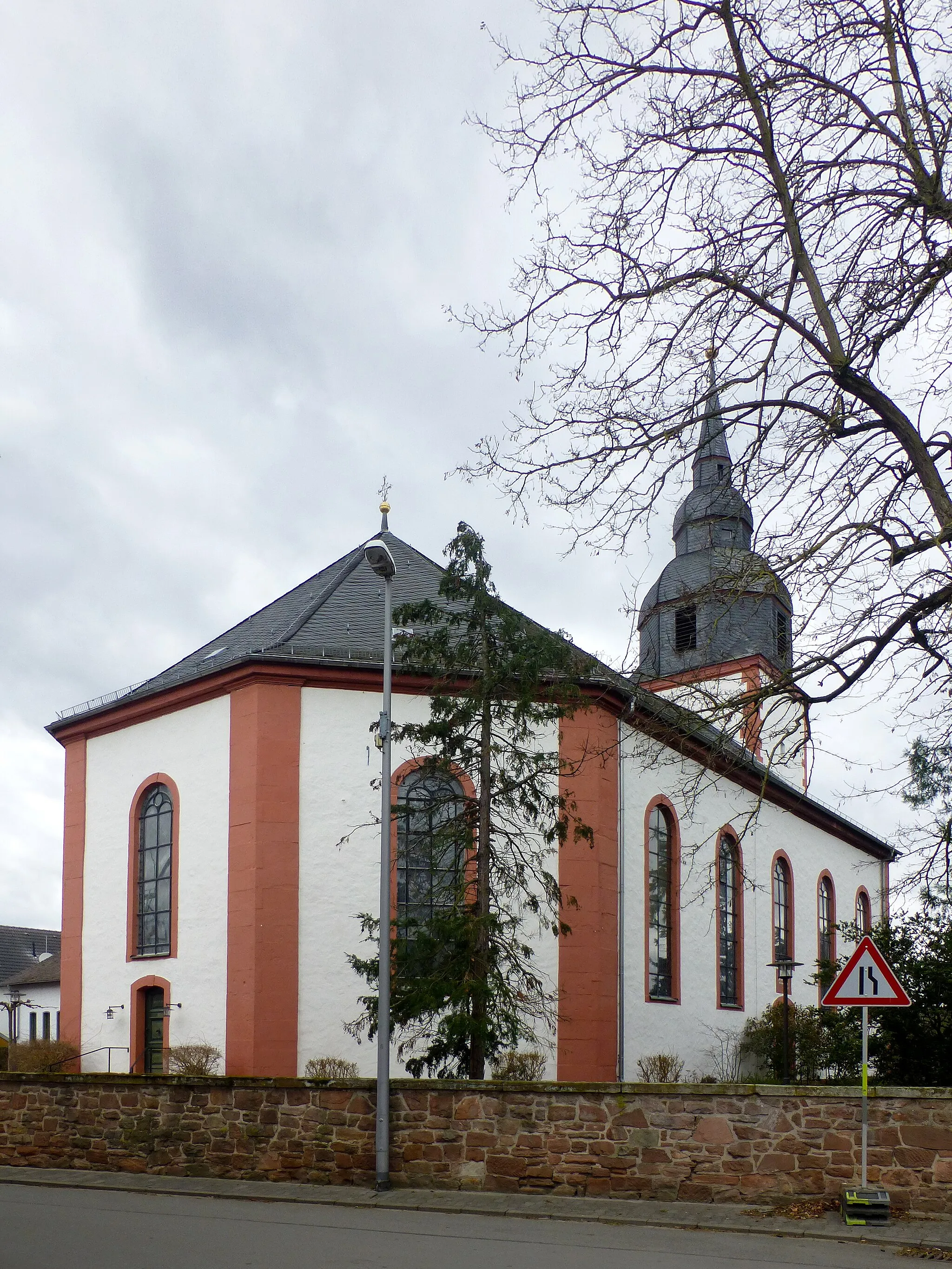 Photo showing: Evangelische Kirche in Biebesheim am Rhein