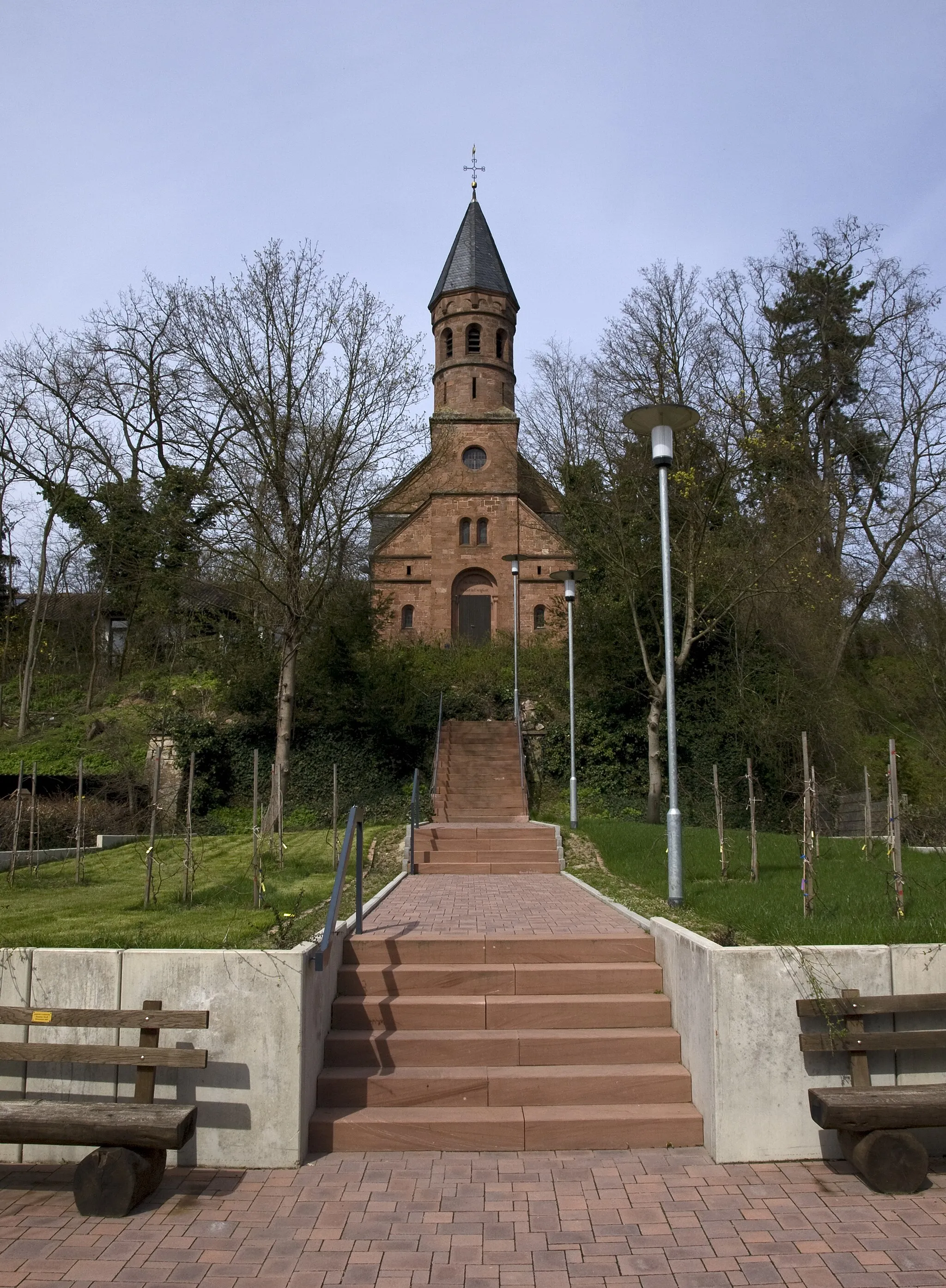 Photo showing: Lutheran church, Lorsch (1896)