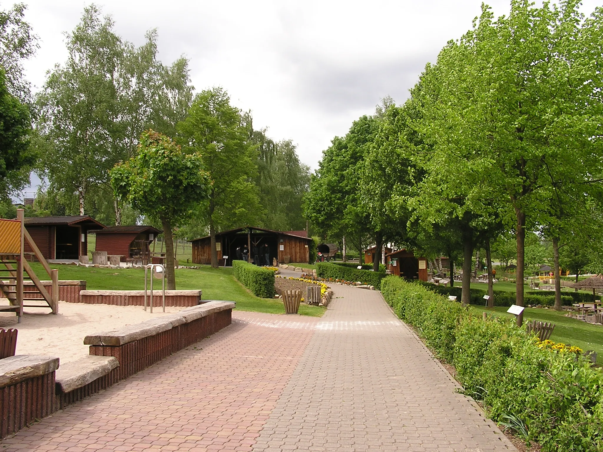 Photo showing: Barbecue section in the theme park Lochmühle