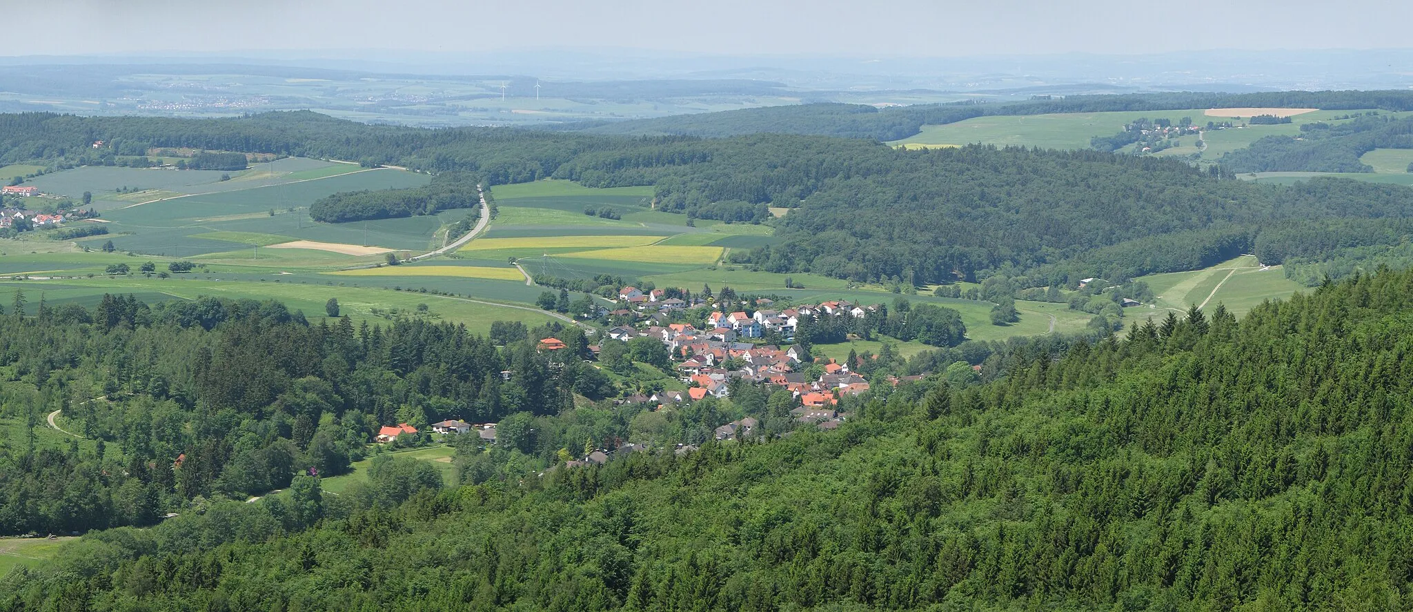 Photo showing: The village Oberems, Glashütten, Taunus, Germany. View from the "Zacken".