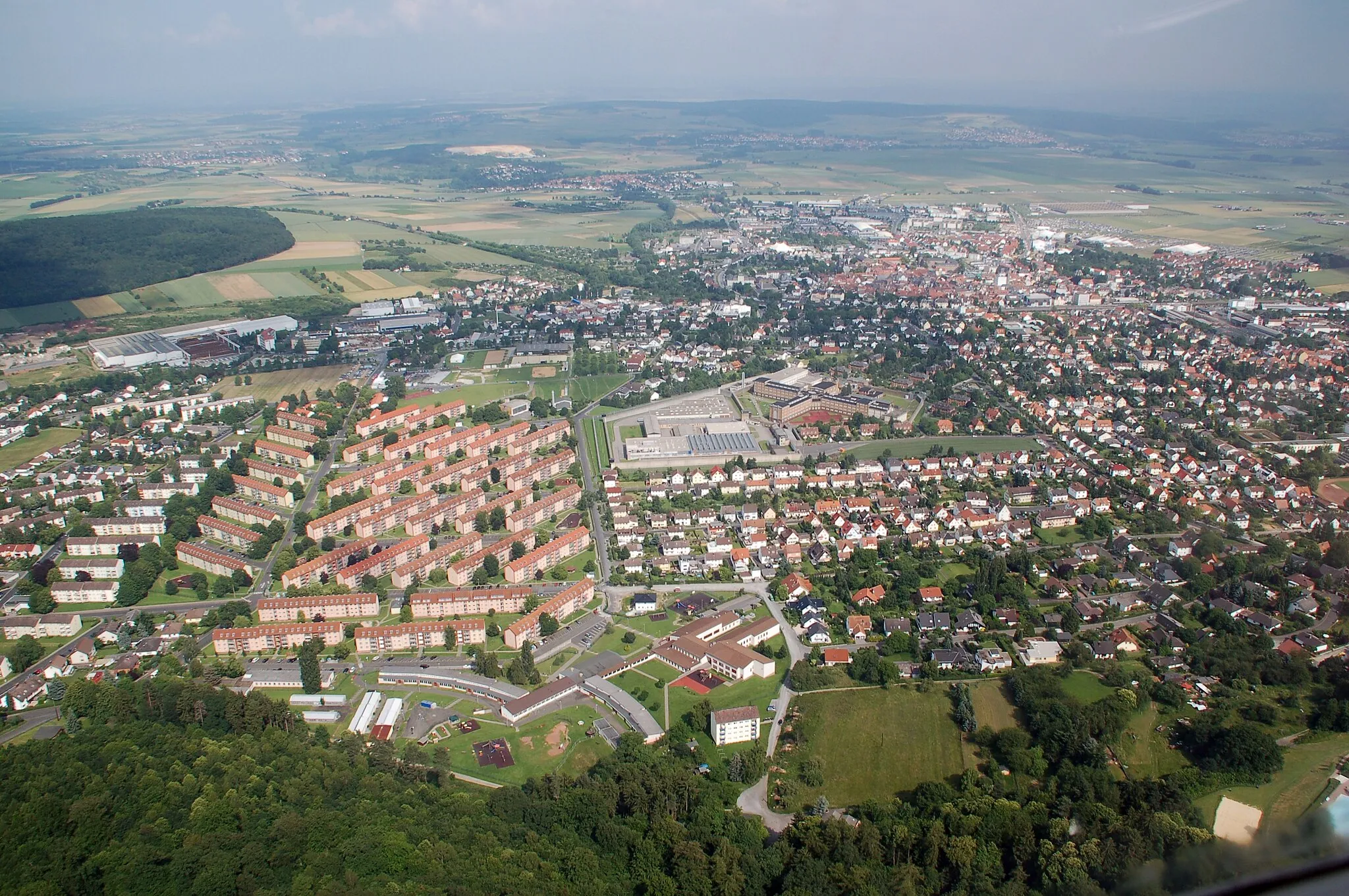 Photo showing: Aerial photograph of Butzbach, Hessen, Germany