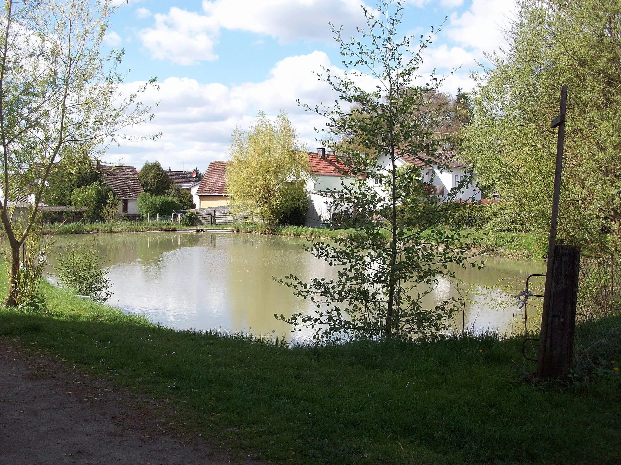 Photo showing: Lage der ehemaligen Wasserburg Bisses, Nordwestblick