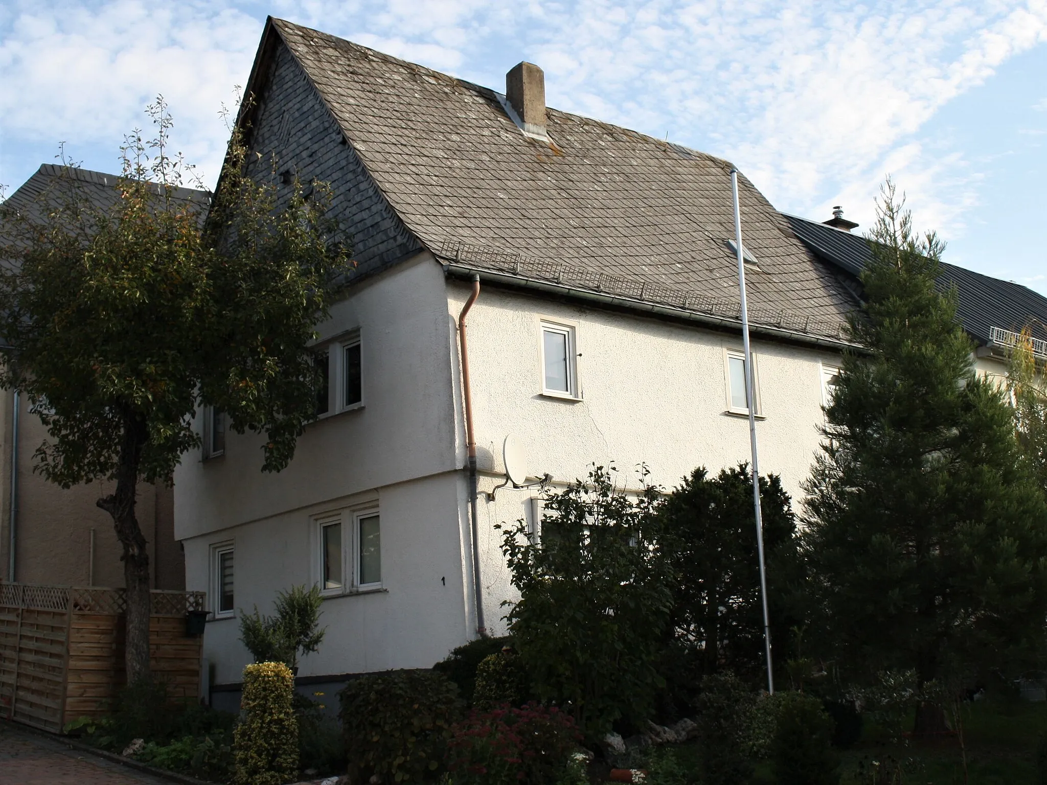 Photo showing: Kulturdenkmal in Hessen Lorch - Espenschied Kirchweg 1 Fachwerkwohnhaus frühes 18.Jh