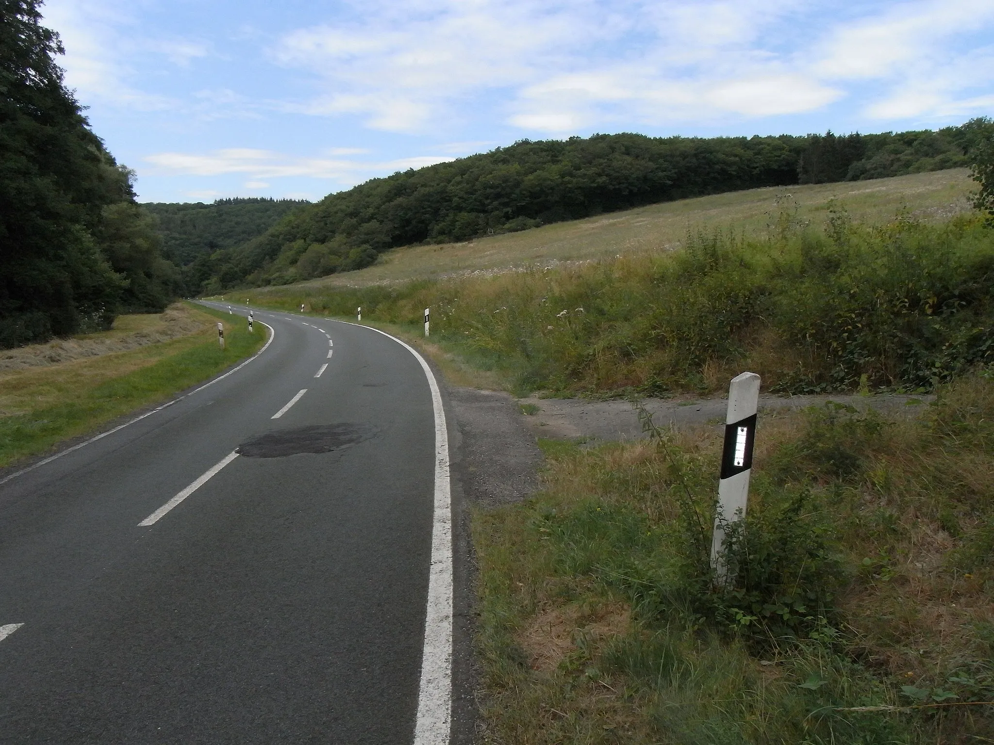 Photo showing: Holzbach links unter der K 729 und Holzbergacker rechts vor dem Holzberg, Blich aus Südost