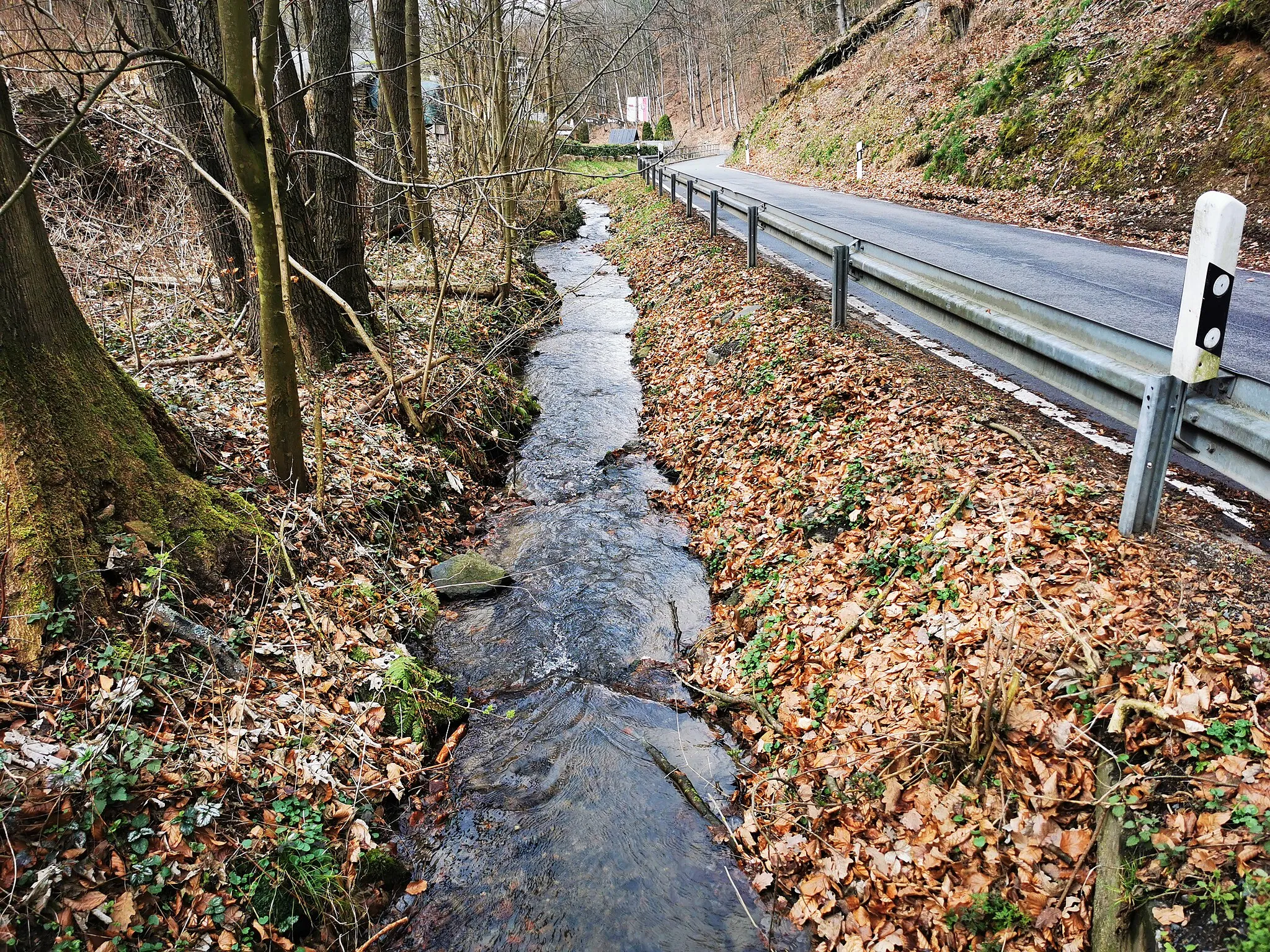 Photo showing: Der Stettbach zwischen Stettbach und Jugenheim am Brandhof