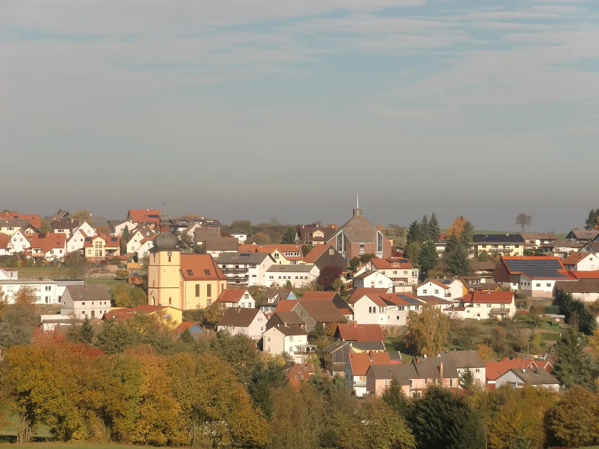 Photo showing: The village of Vielbrunn, Hesse, Germany