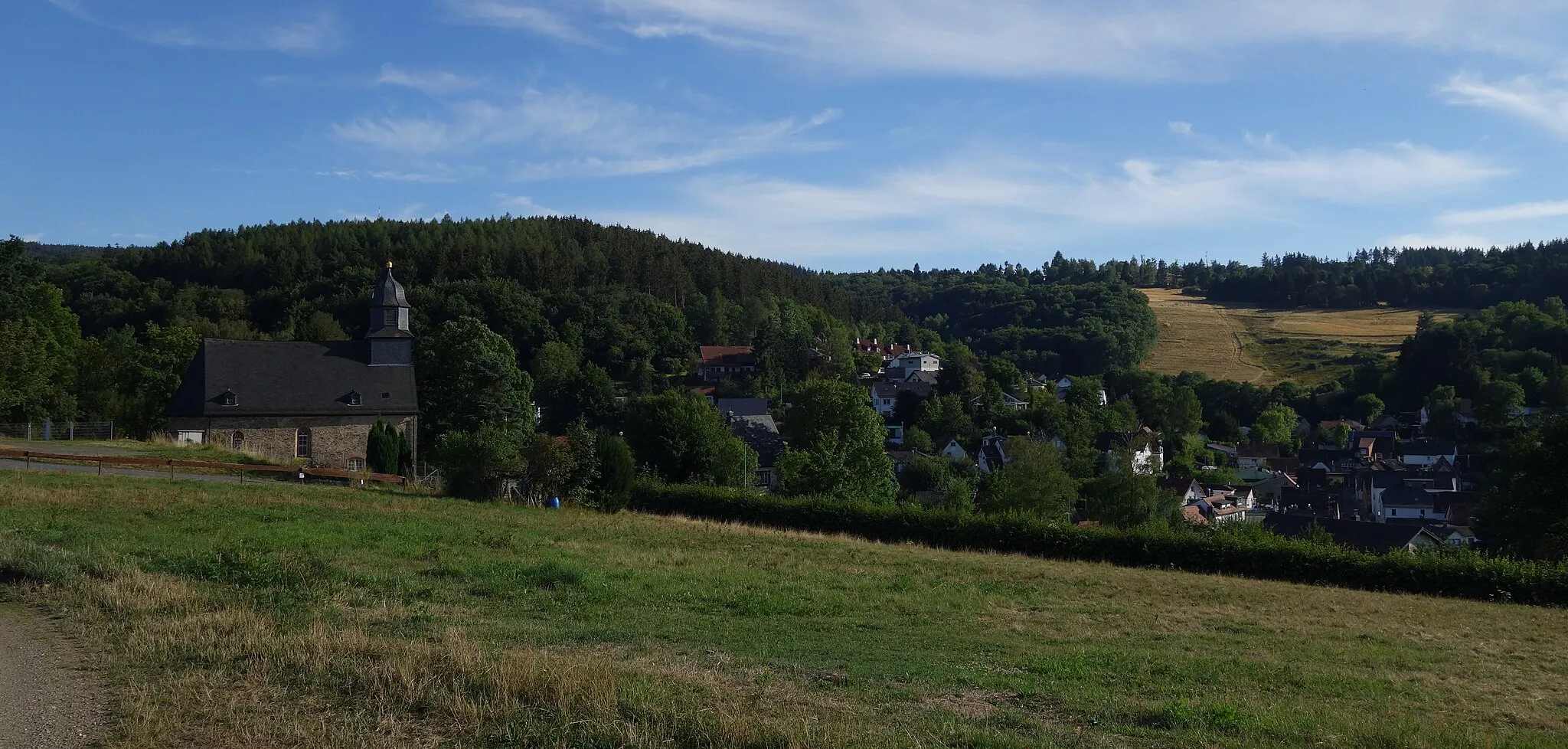 Photo showing: Schmitten-Arnoldshain: Mountain "Junkernberg" and "Arnoldshainer Wiesenhang" (Arnoldshain meadow slope)