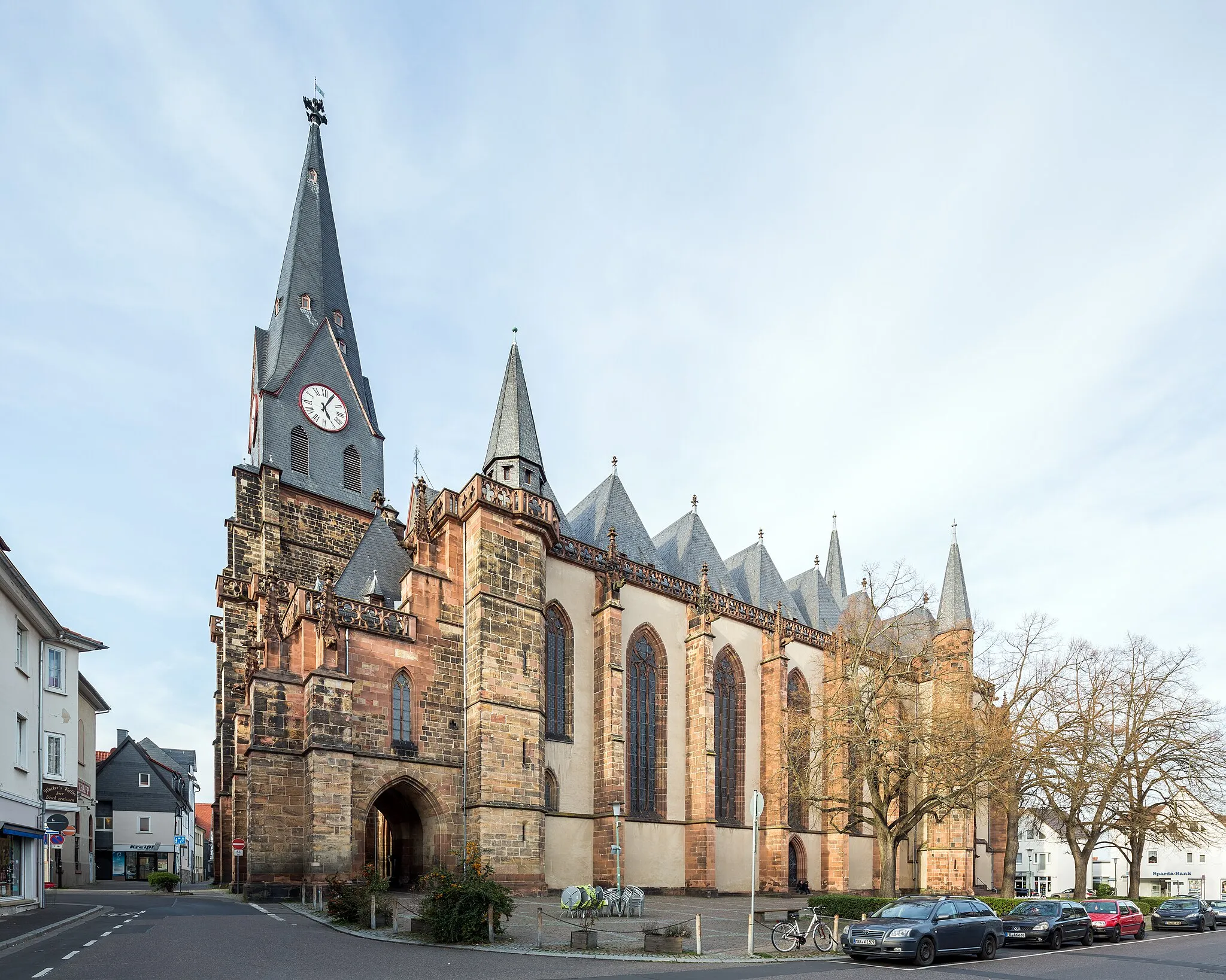 Photo showing: Friedberg (Hesse): Stadtpfarrkirche Unserer Lieben Frau (Our Lady's Parish Church) as seen from the southwest