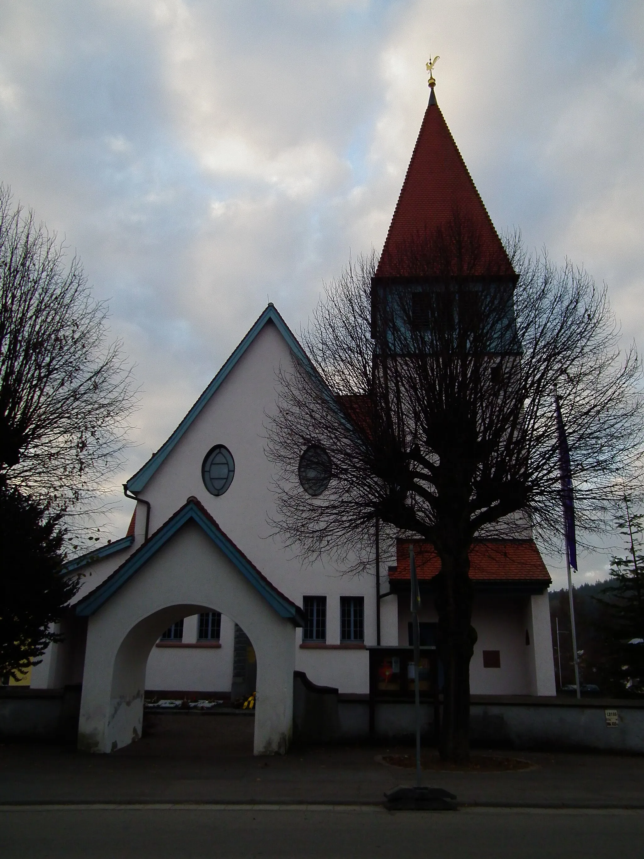 Photo showing: Gustav-Adolf-Kirche in Affolterbach, einem Ortsteil von Wald-Michelbach (Kreis Bergstraße, Hessen, Deutschland)