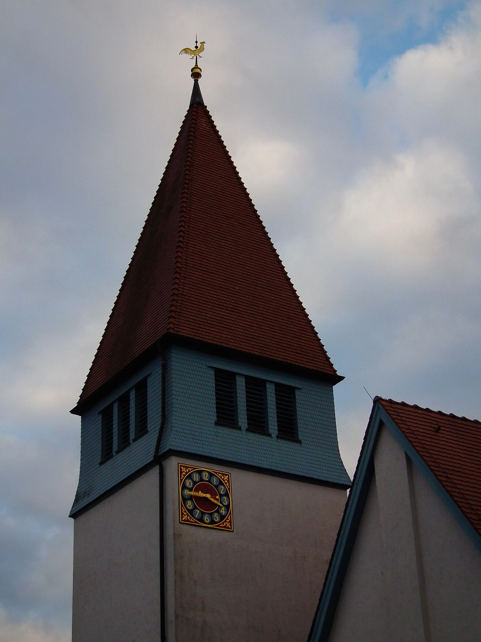 Photo showing: Gustav-Adolf-Kirche in Affolterbach, einem Ortsteil von Wald-Michelbach (Kreis Bergstraße, Hessen, Deutschland)