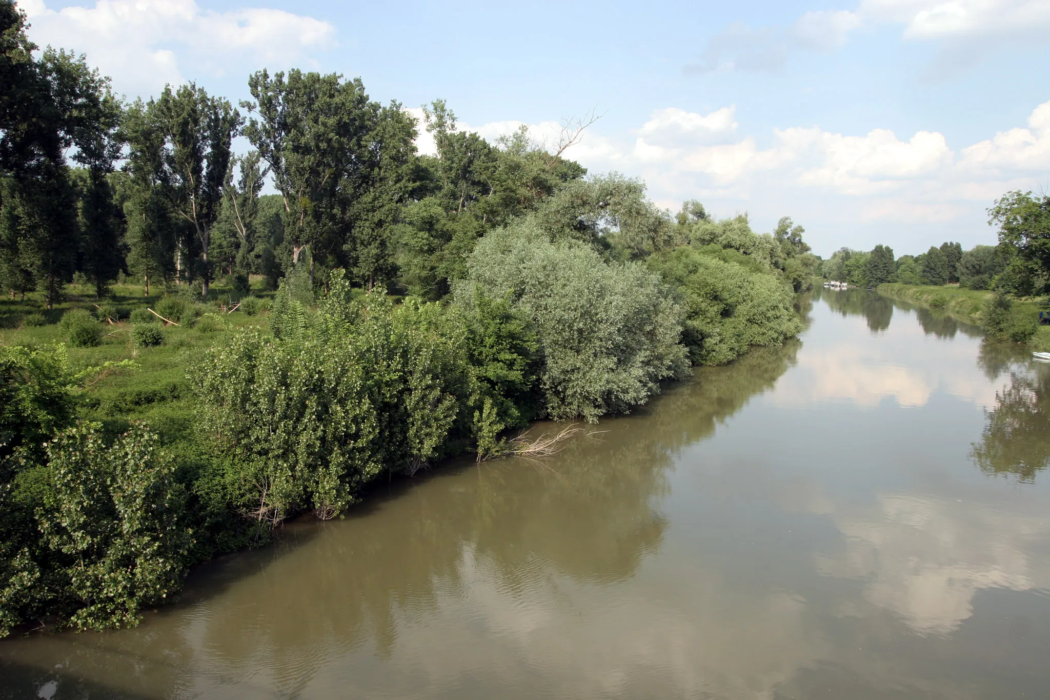 Photo showing: Der Kühkopf bei Stockstadt am Rhein. Links das Naturreservat.