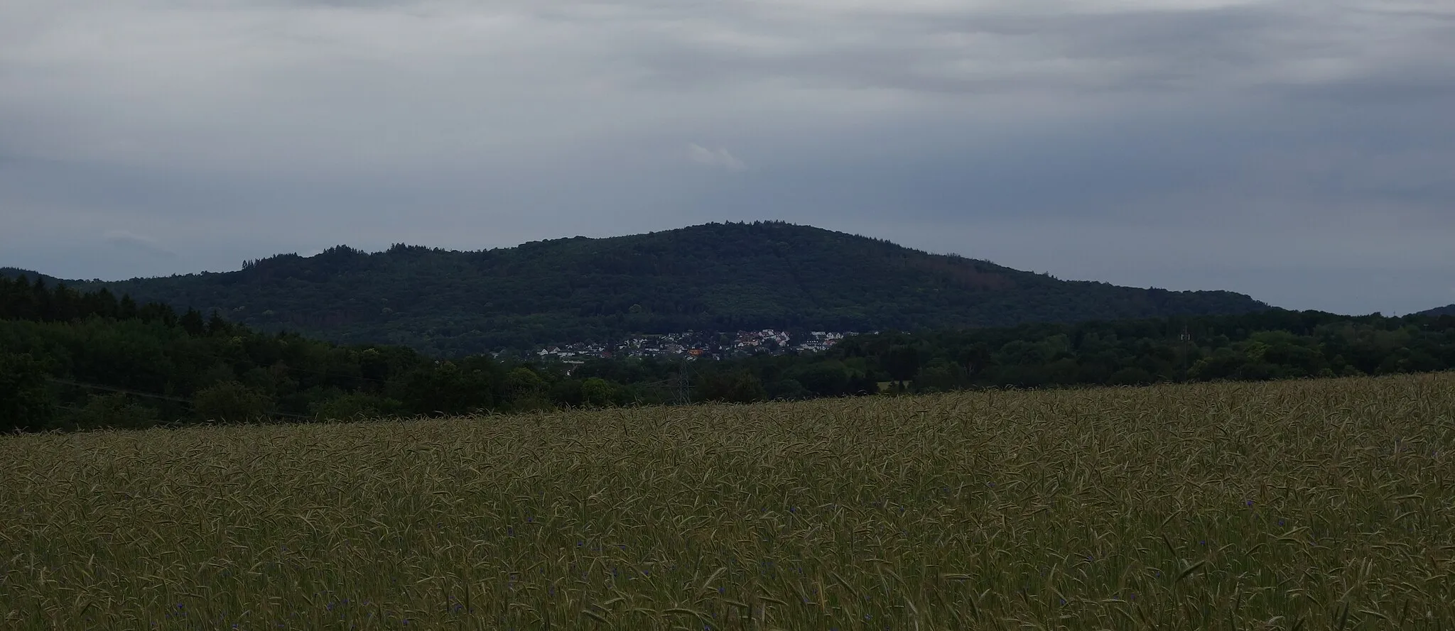 Photo showing: Staufen von Ostnordost über den Häusern von Kelkheim-Fischbach