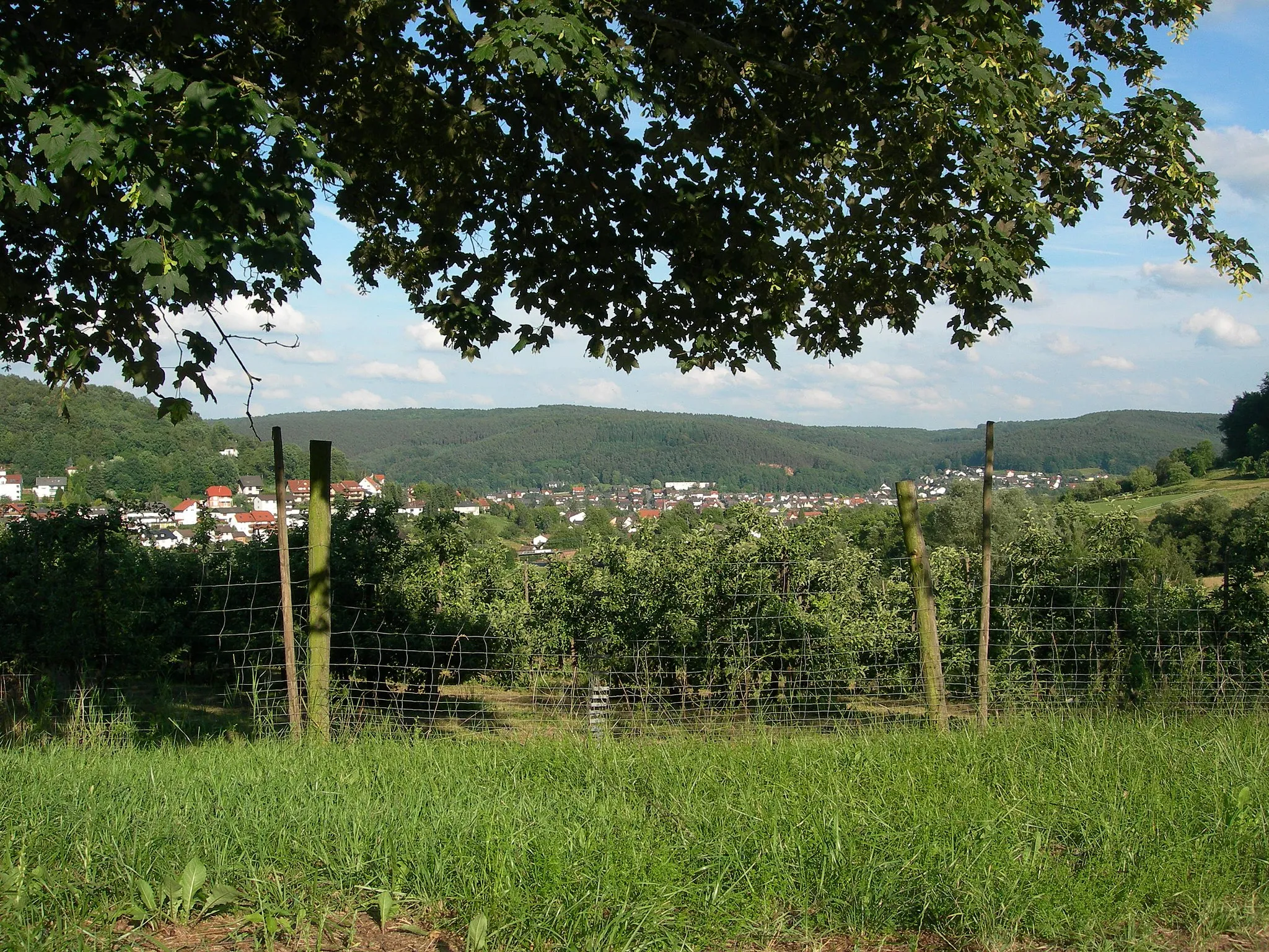 Photo showing: Höchst im Odenwald (Hesse), view from the west