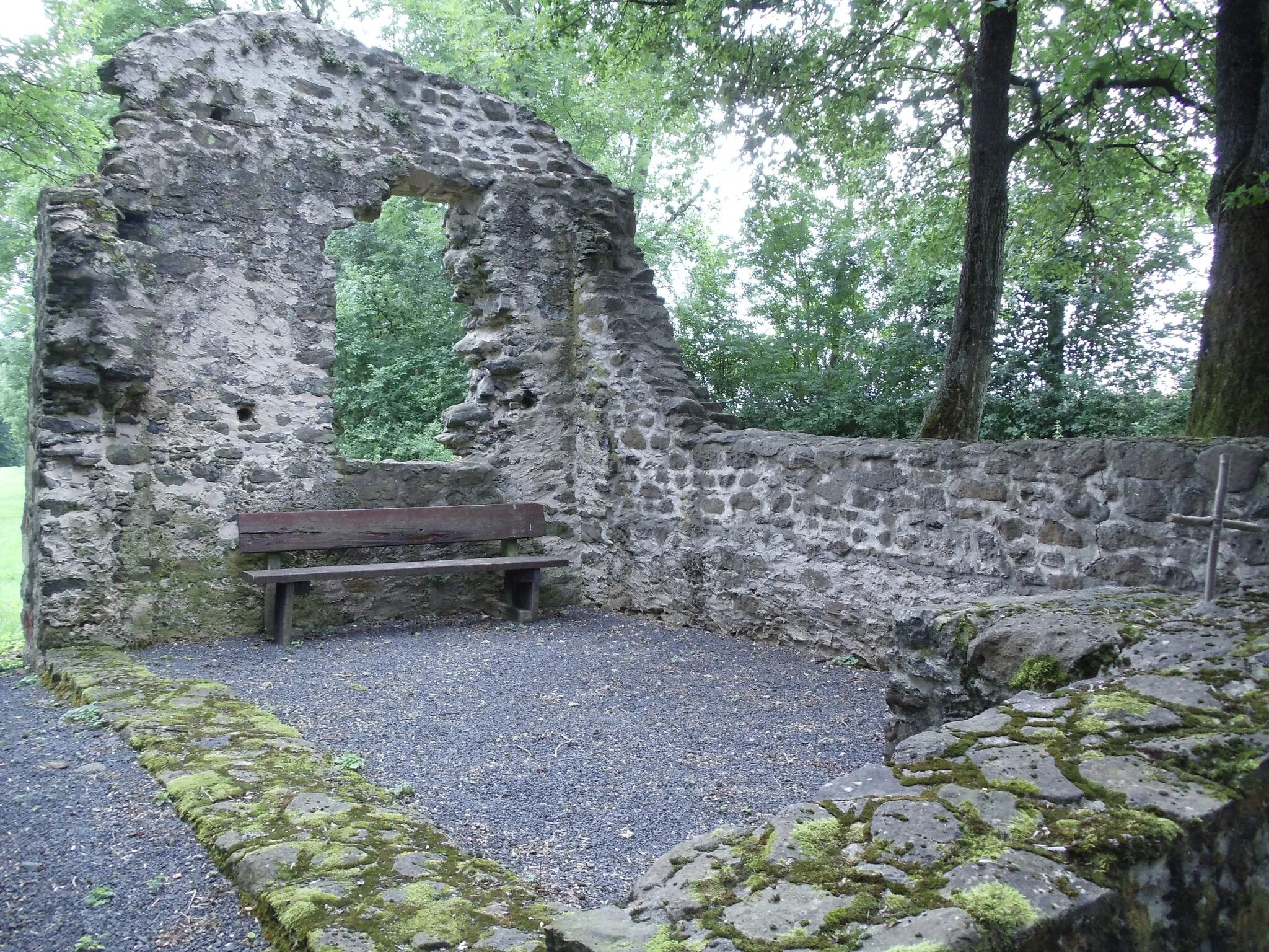 Photo showing: Ruine der Schafskirche oberhalb von Lißberg, Wetteraukreis. Innenansicht