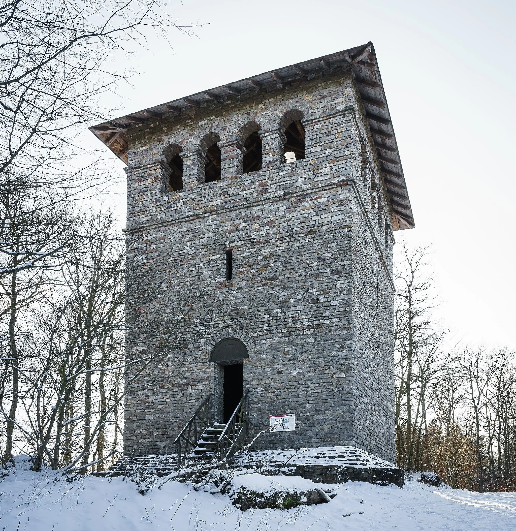 Photo showing: Roman tower (reconstruction) at Limes – Ober-Mörlen / Taunus