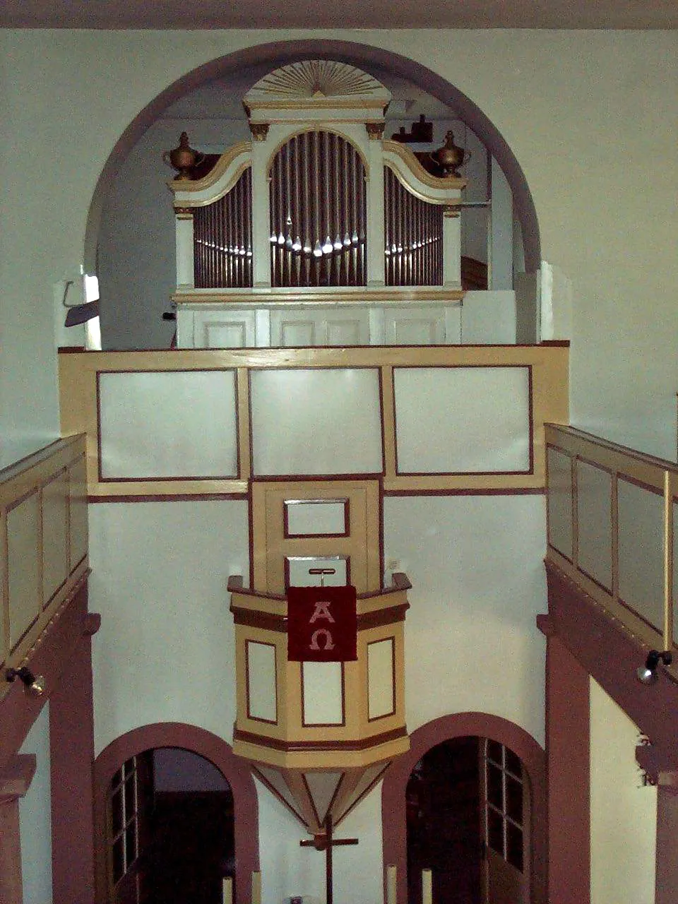 Photo showing: Orgel der ev. Kirche Herrnhaag bei Büdingen (Hessen/Germany)