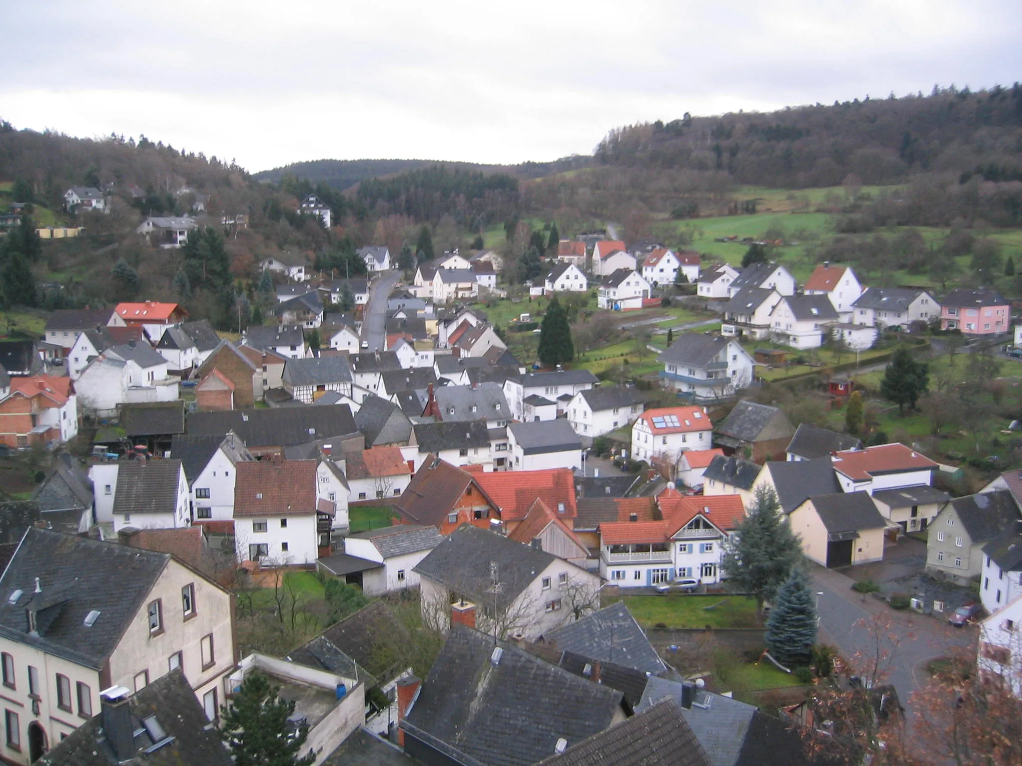 Photo showing: Haintchen: Blick in Richtung Süden, Aussicht in Richtung Liewersberg