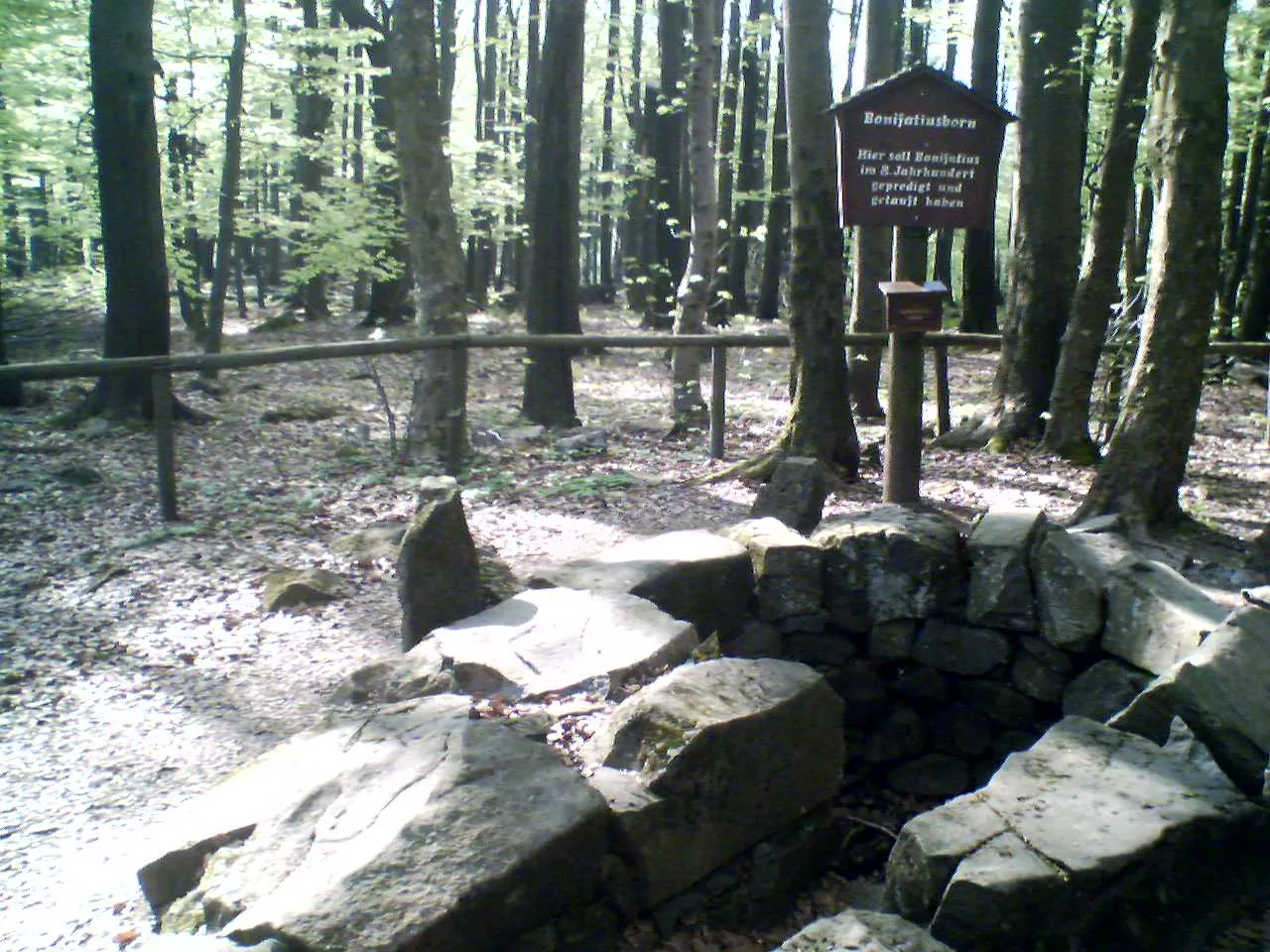 Photo showing: Bonifatiusborn auf dem Taufstein