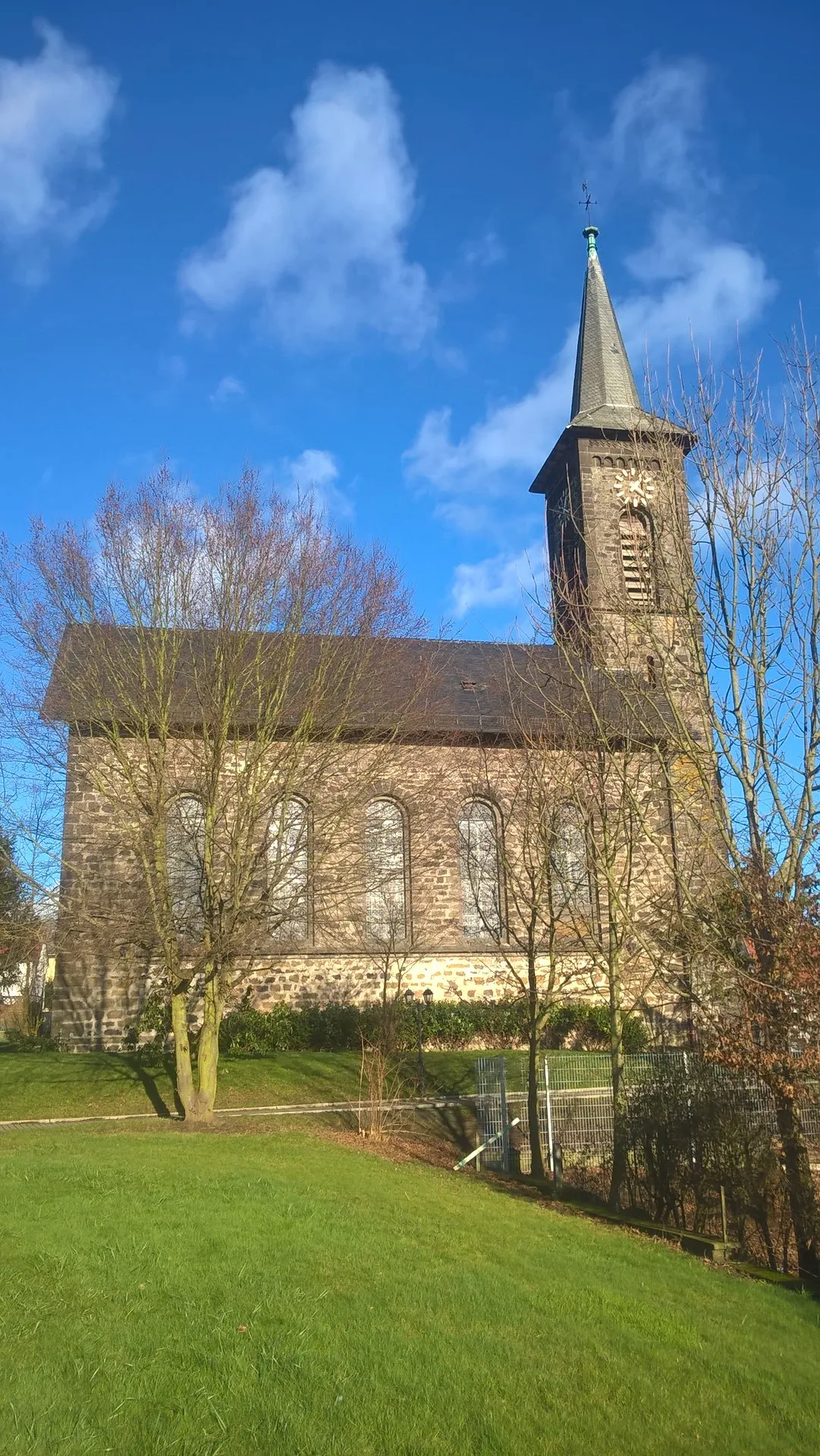 Photo showing: Evangelische Kirche Merlau, Gemeinde Mücke, Vogelsbergkreis, Hessen, Deutschland