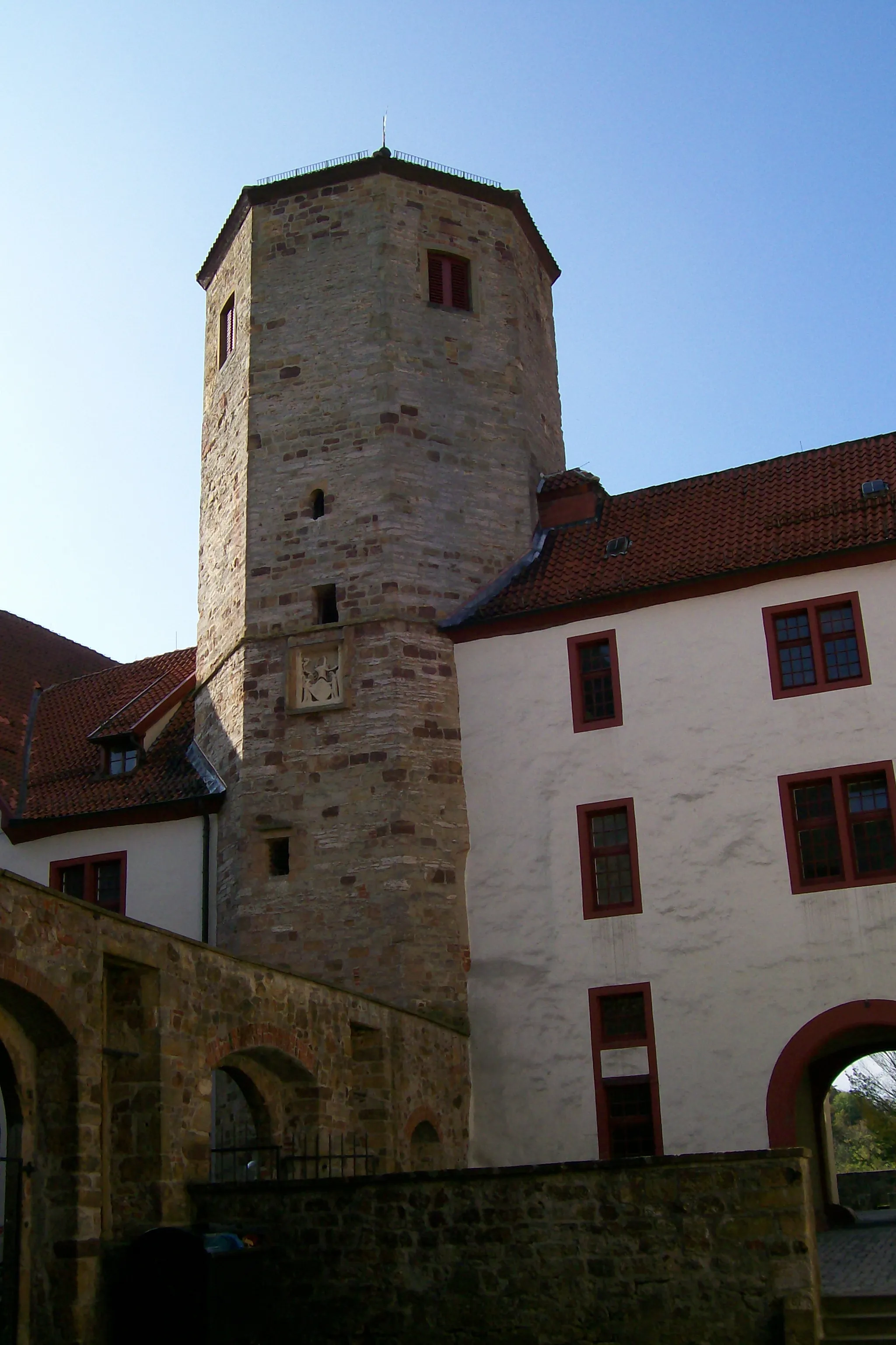 Photo showing: Schloss und Benediktinerabtei Iburg, Bennoturm (Bergfried)