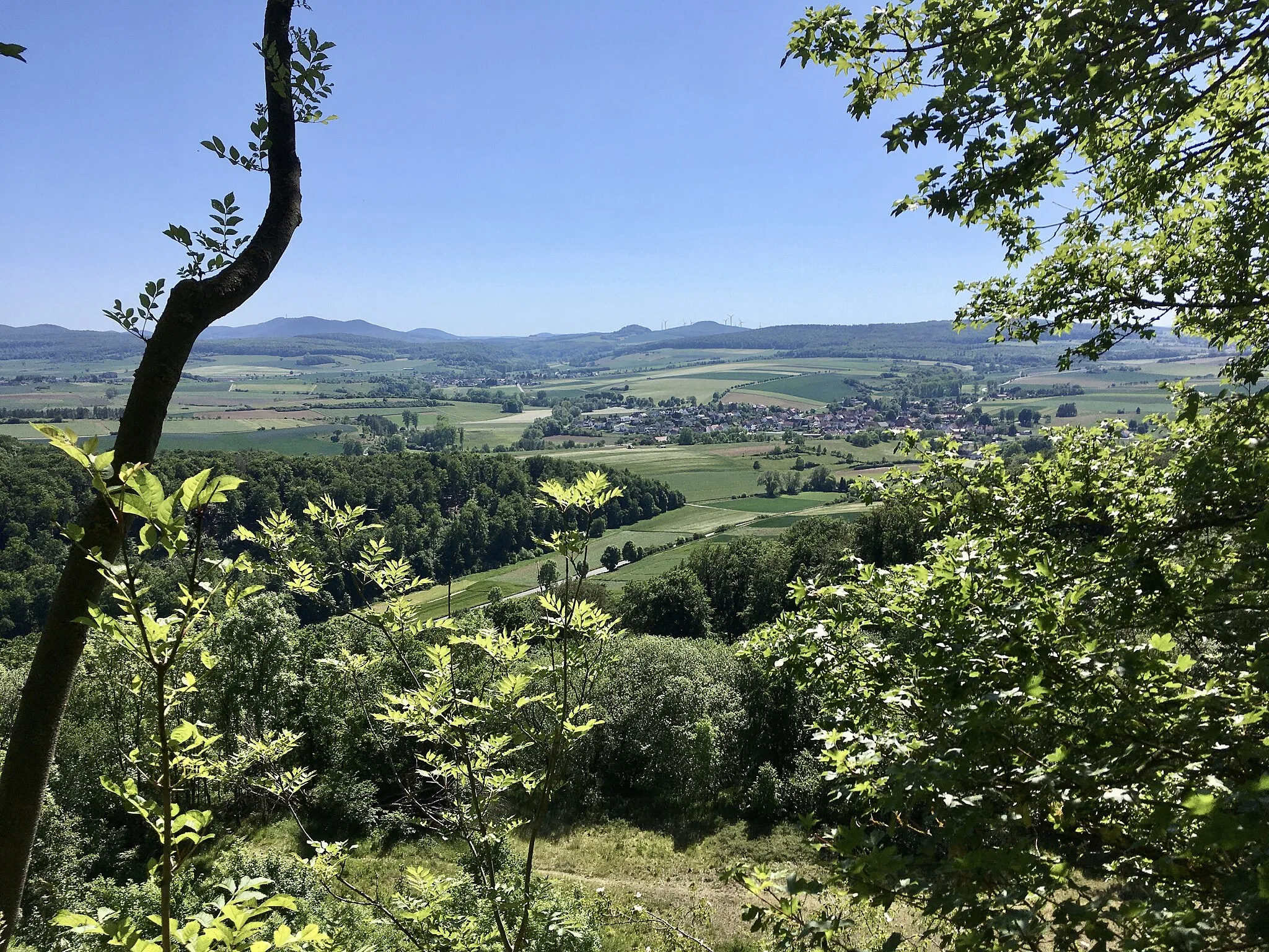 Photo showing: View from Top of Rosenberg close to Niedermeiser (northern Hessia) in southwest direction across Niedermeiser