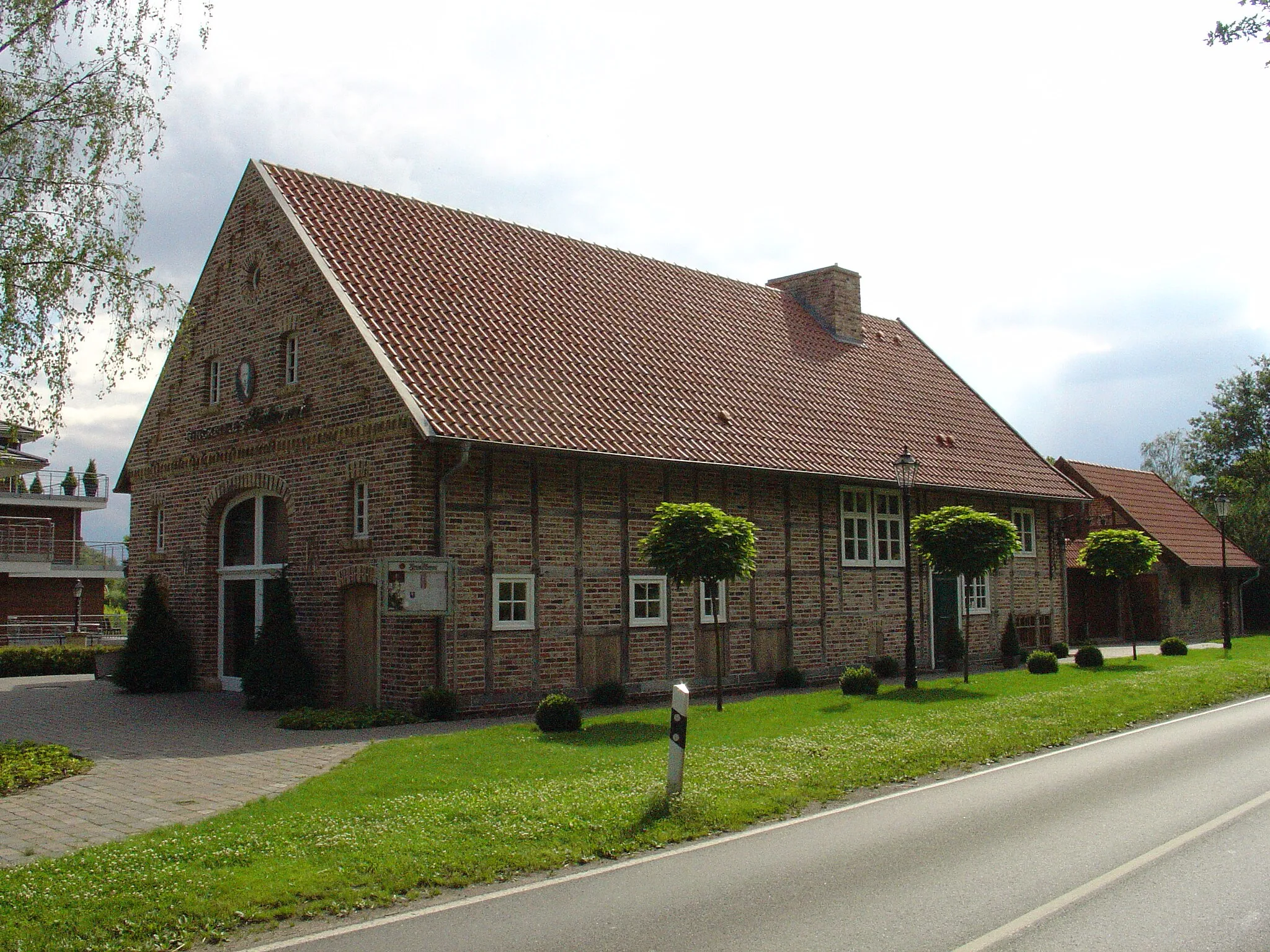 Photo showing: House where Johann Christoph Rincklake is born. The Building stood in Harsewinkel and was displaced to Marienfeld. Today it is a Restaurant