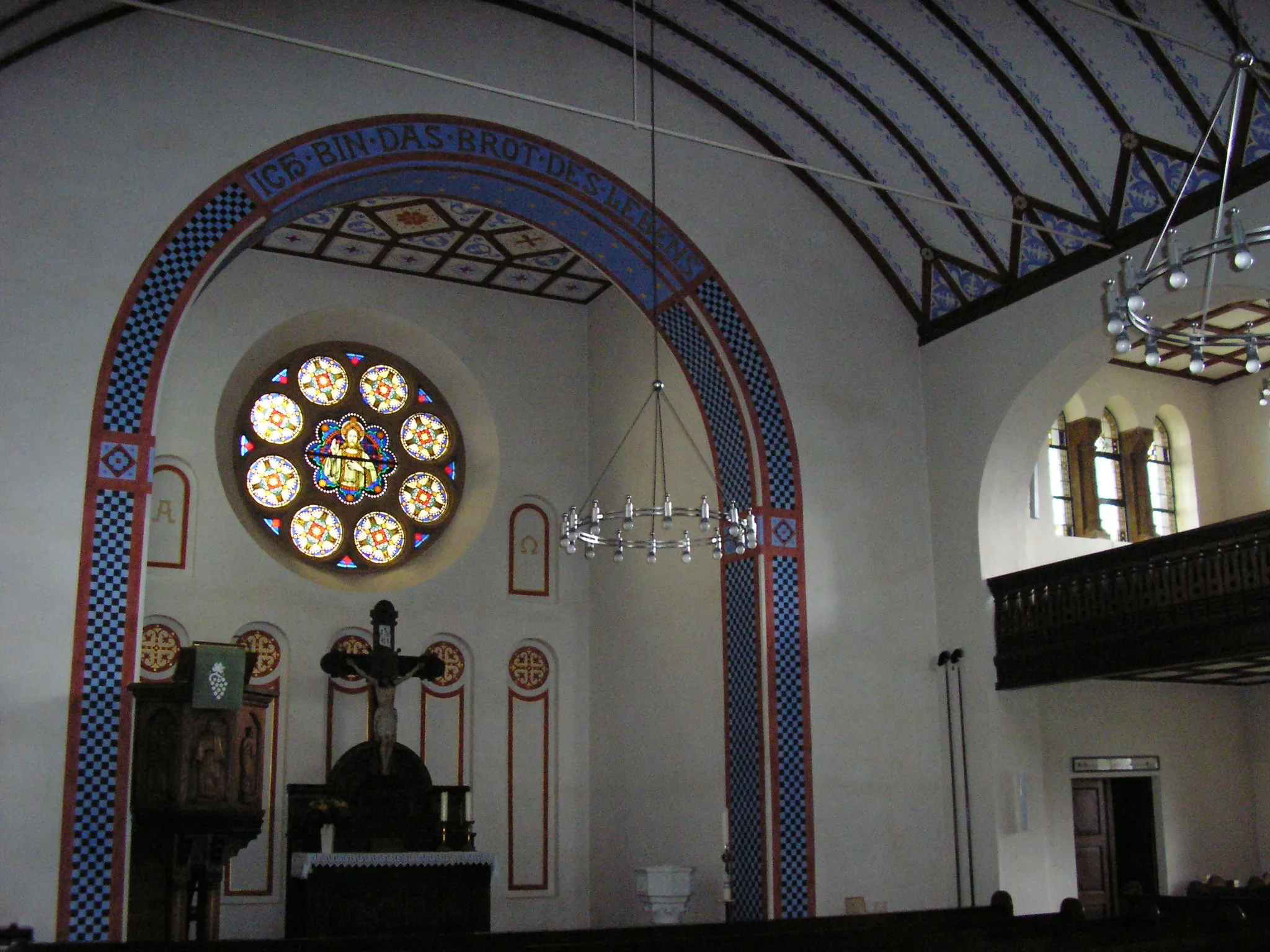 Photo showing: Church in town of Kirchlengern, District of Herford, North Rhine-Westphalia, Germany.