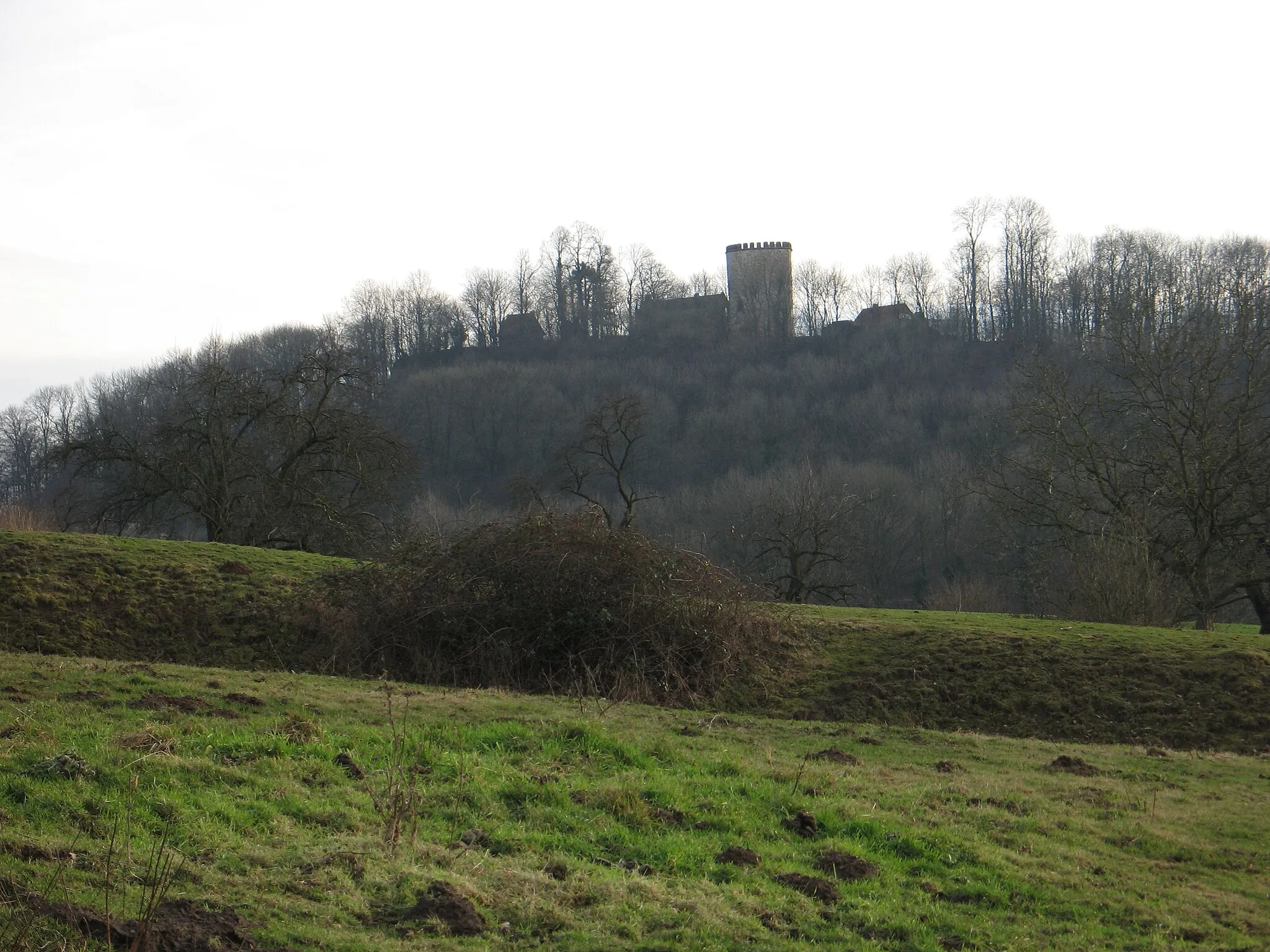 Photo showing: Stronghold Ravensberg in Winter, NW-View. Teutoburg Forest, the range of forested hills in the German states of Lower Saxony and North Rhine-Westphalia