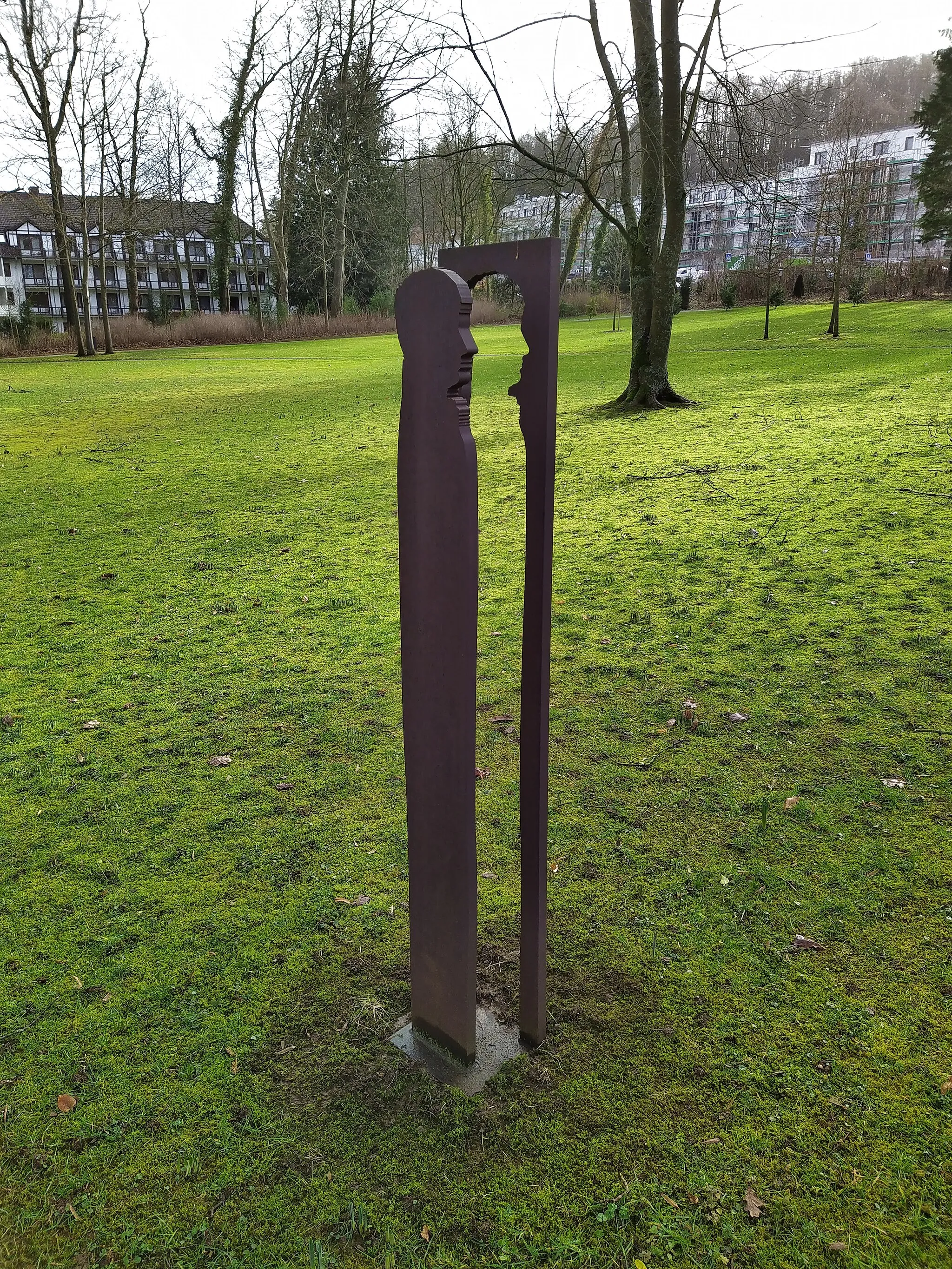 Photo showing: Hölderlin Stahlschnitt im Gräflichen Park in Bad Driburg